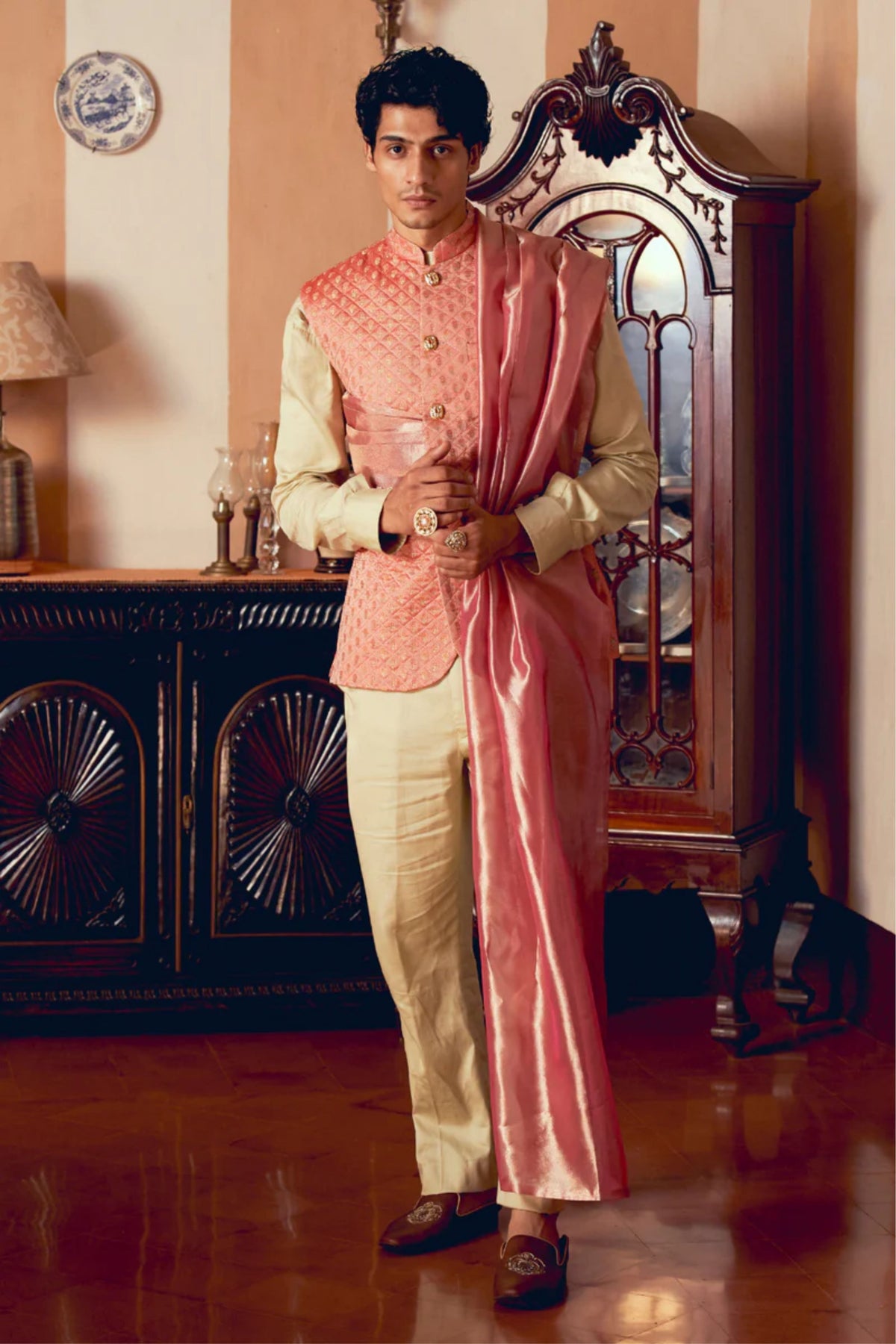 Coral Nehru Jacket