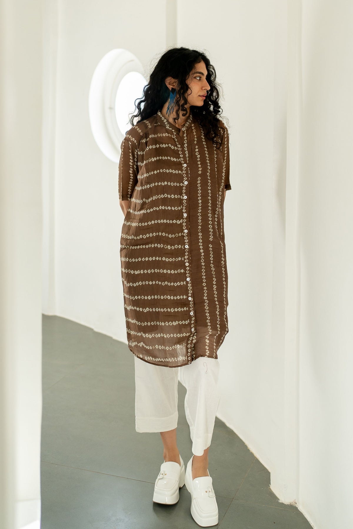 Rosewood Bandhej Tunic