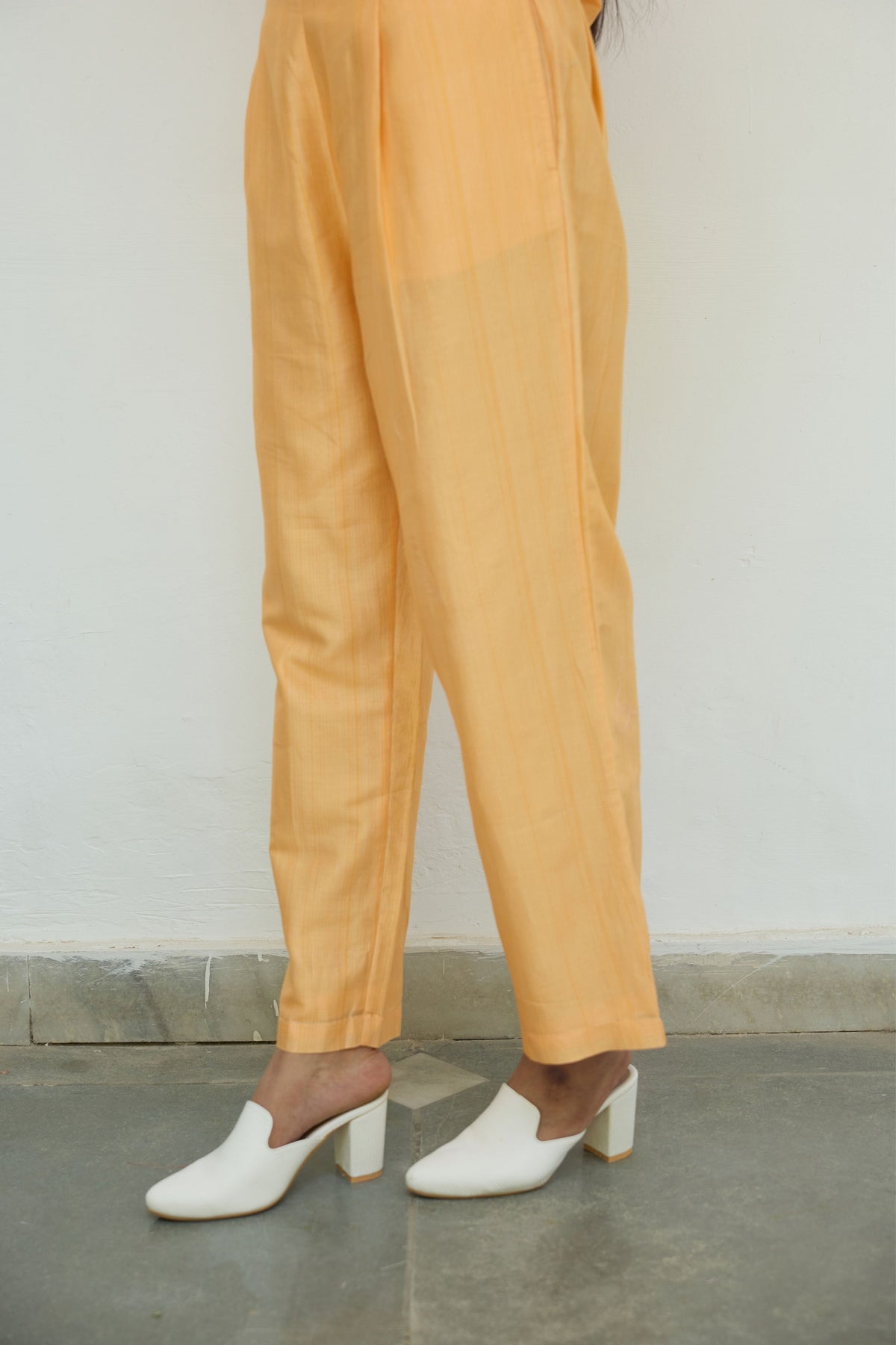 Orange Cotton Trousers