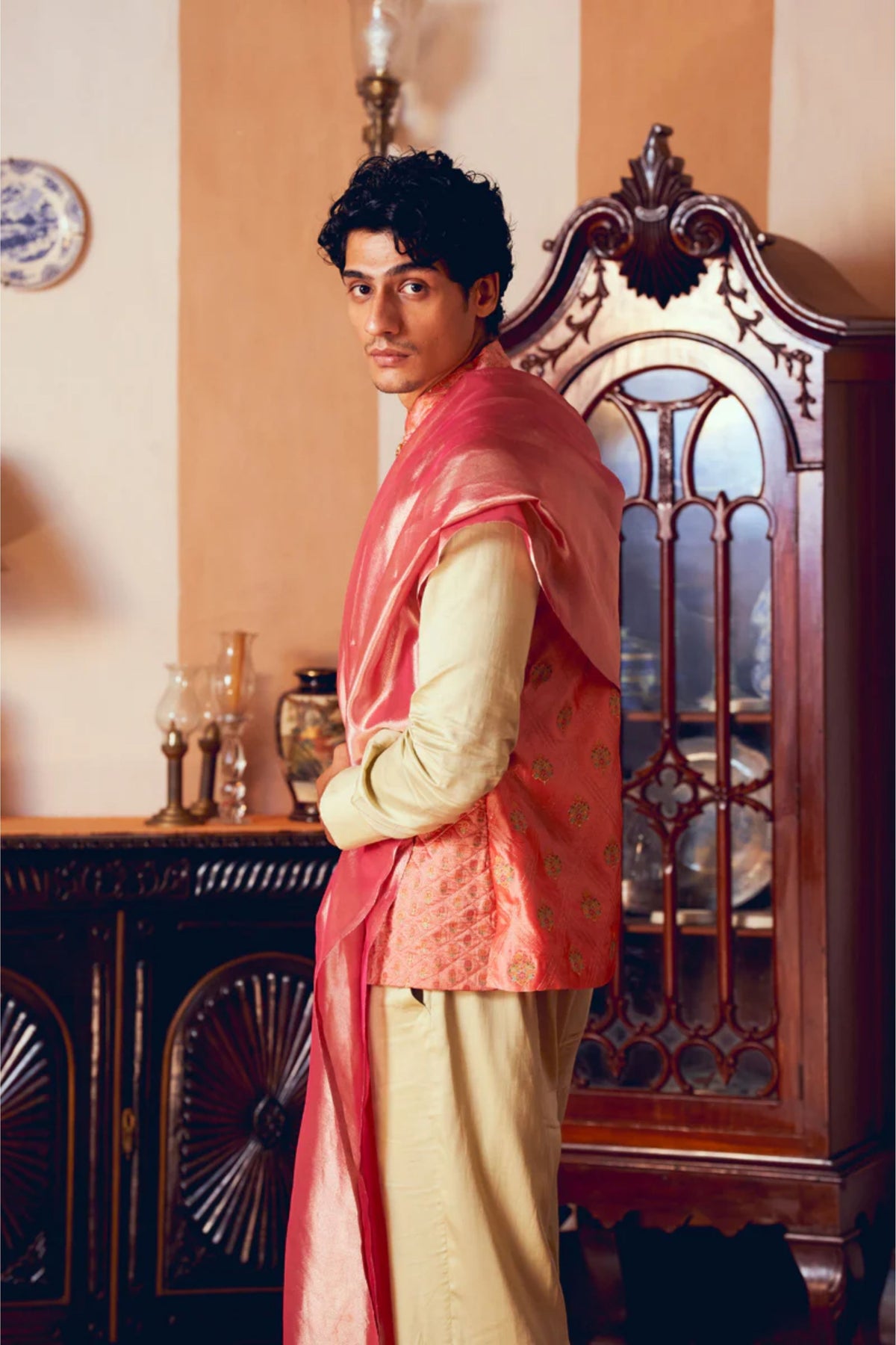 Coral Nehru Jacket