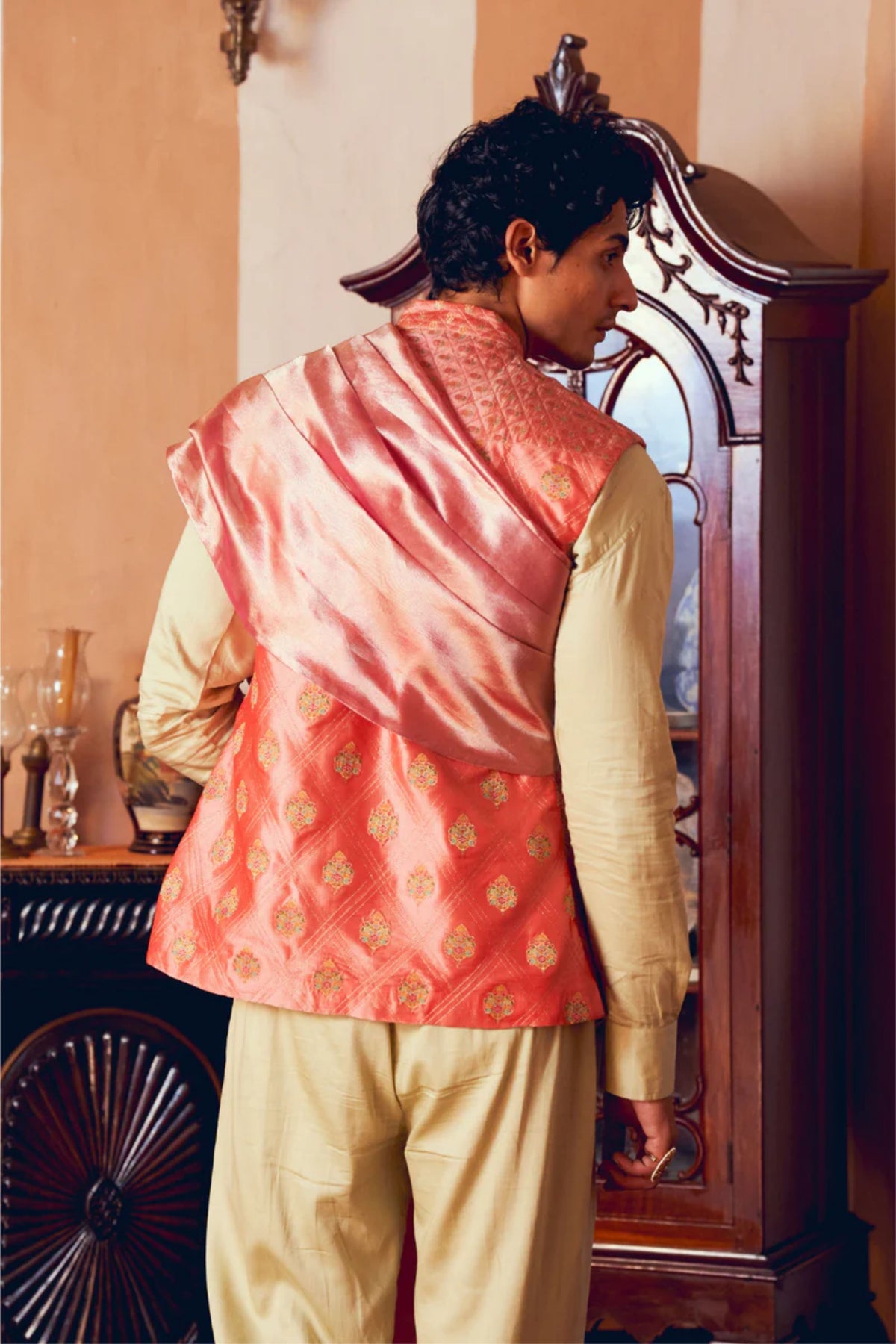 Coral Nehru Jacket