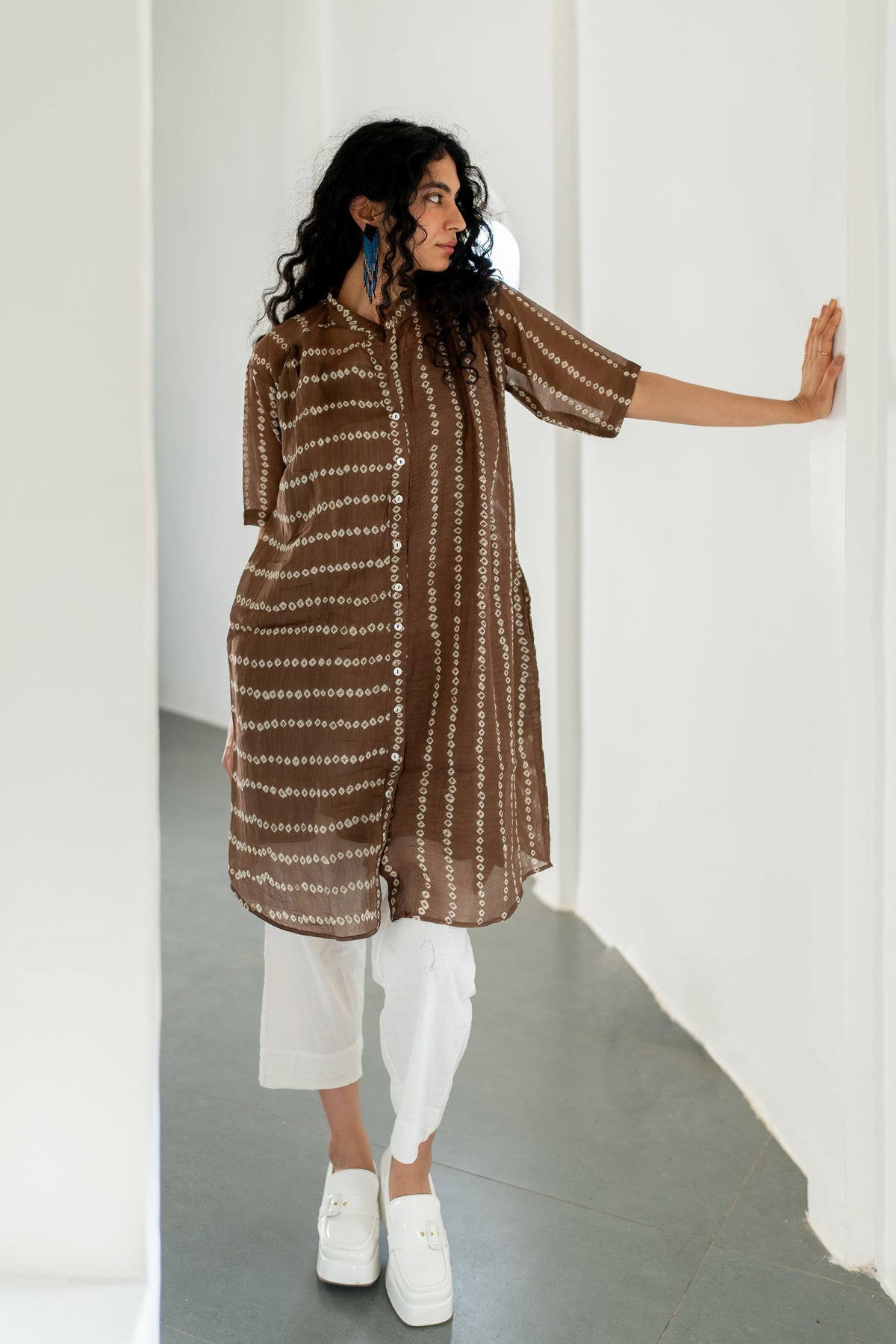 Rosewood Bandhej Tunic