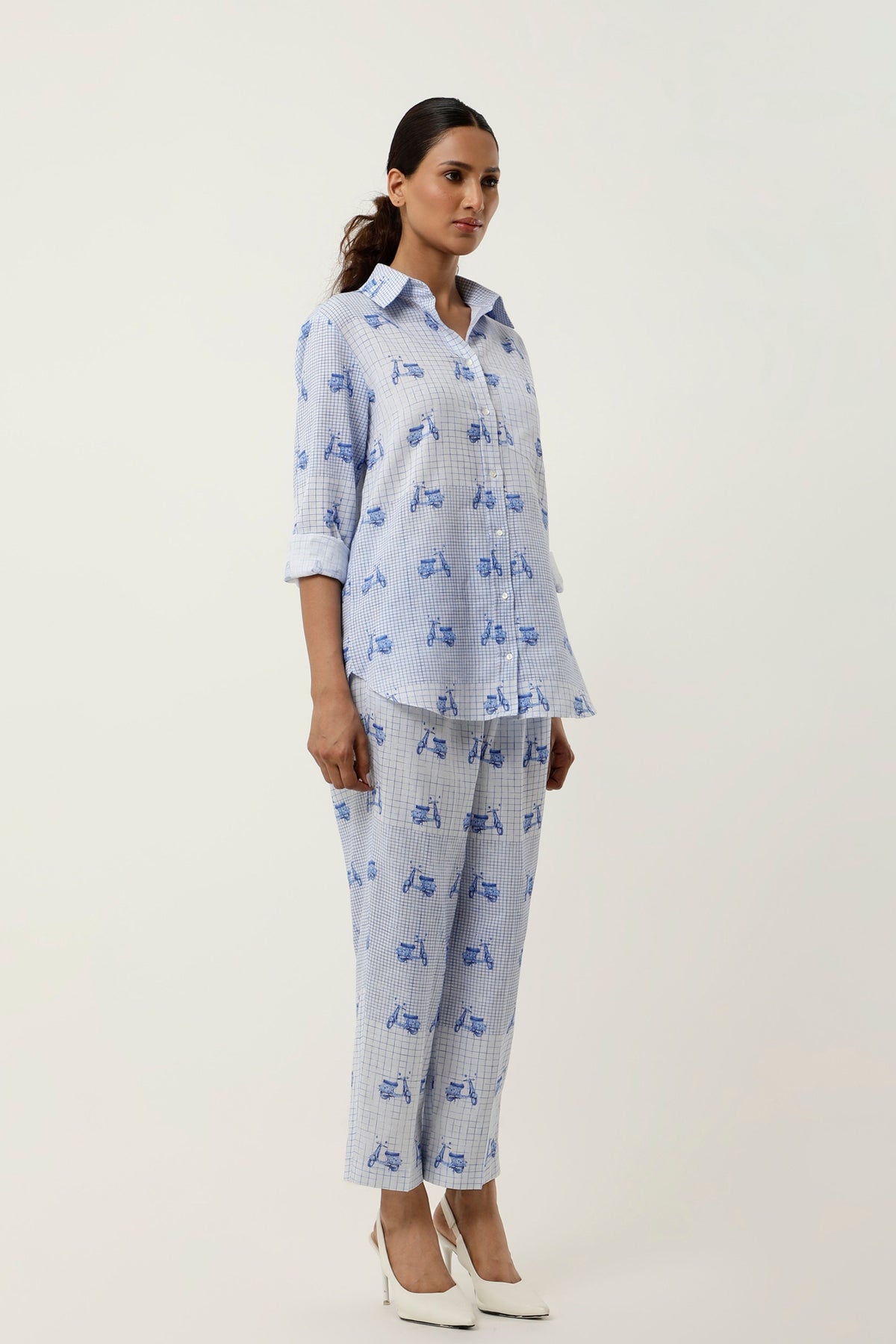 Cobalt Scooter Printed Co-ord Set