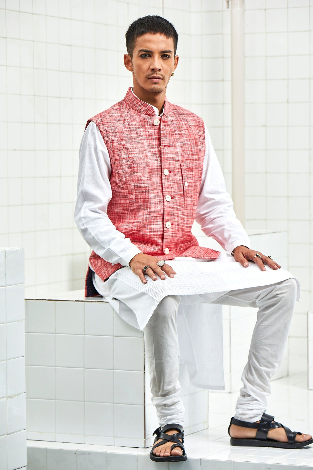 Keeta Linen Nehru Jacket