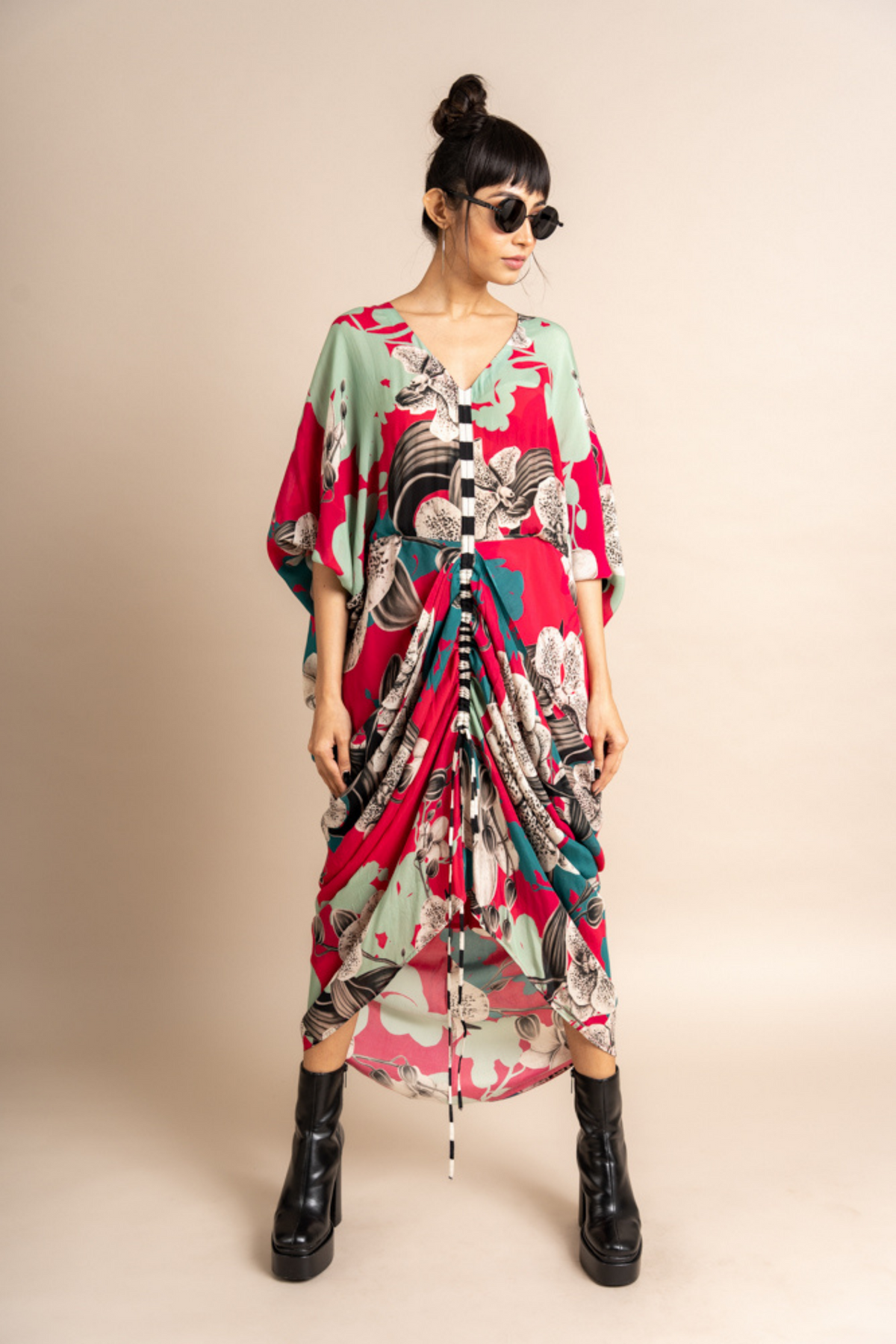 Magenta Print Kite Dress