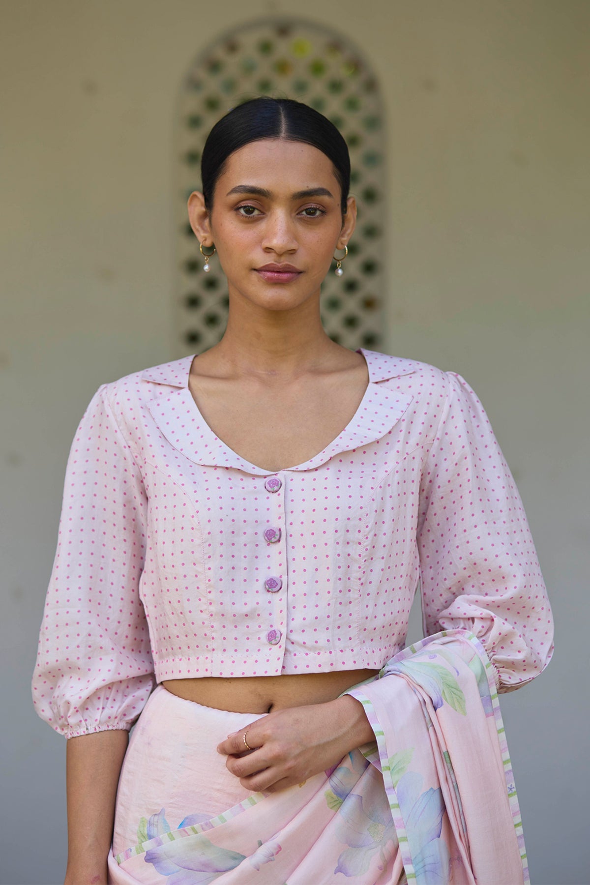 Dew Drops Pink Blouse