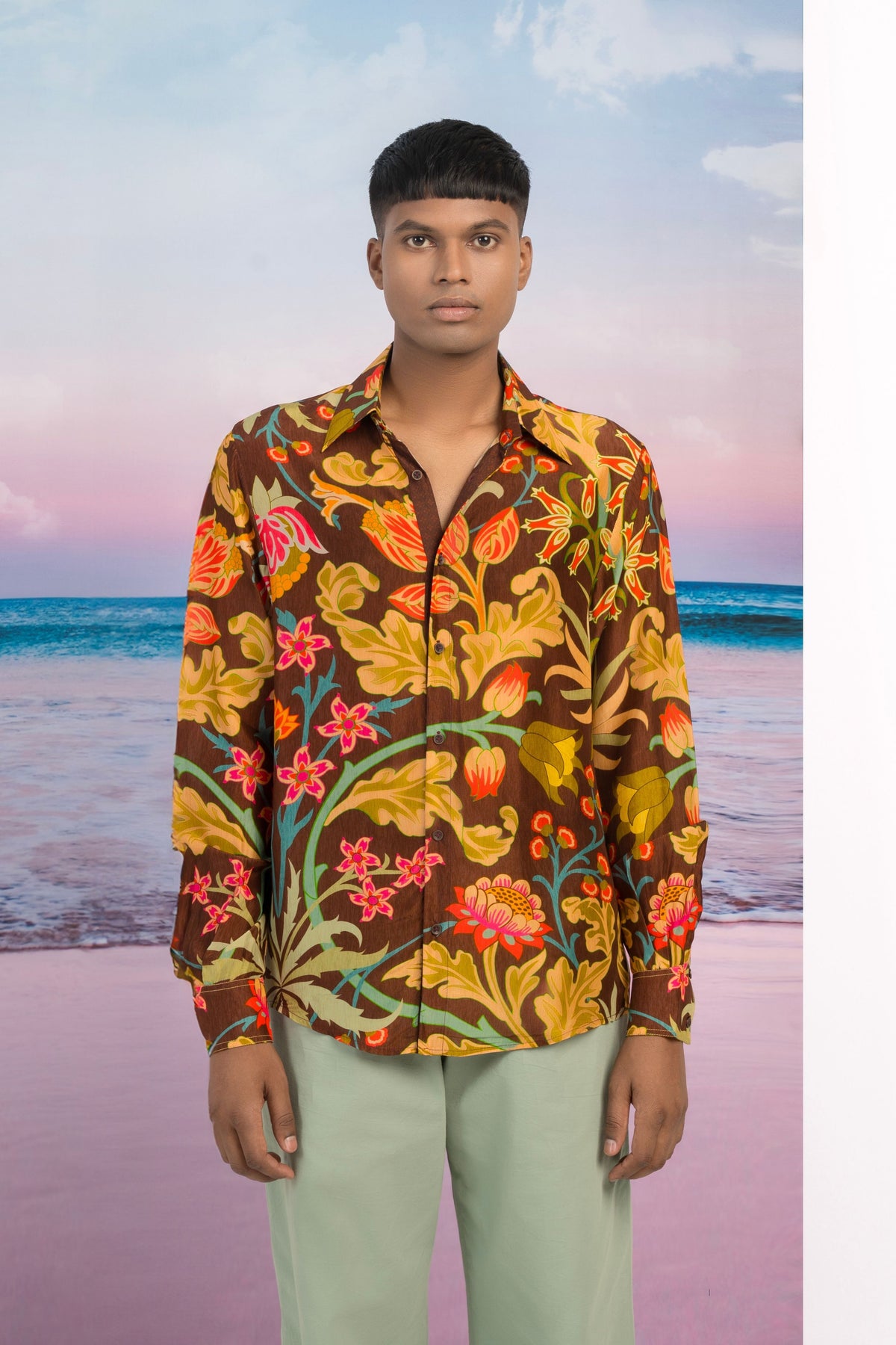 Bloom Sylized Silk Shirt