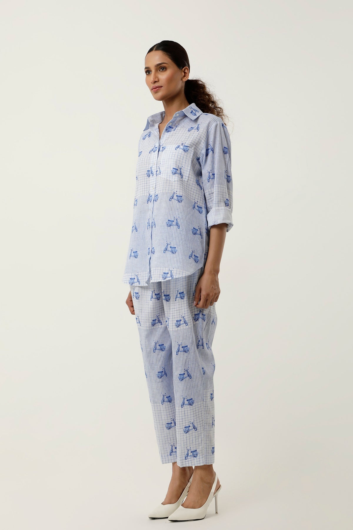 Cobalt Scooter Printed Co-ord Set