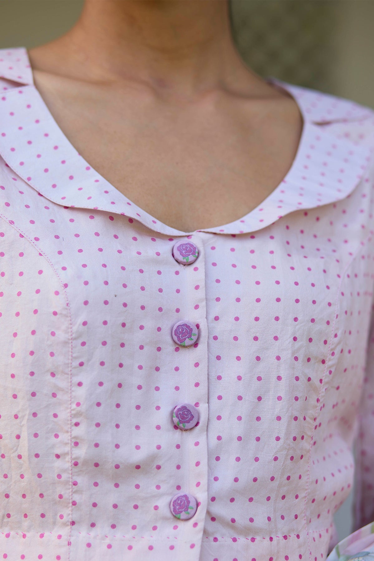 Dew Drops Pink Blouse