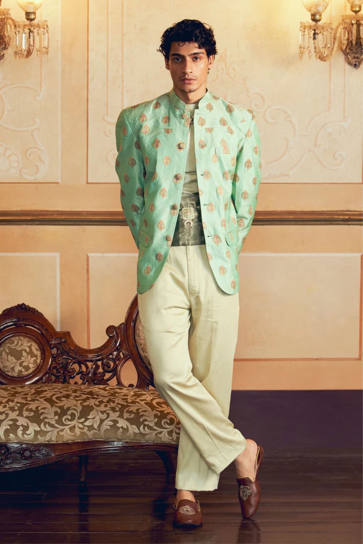 Green Nehru Jacket