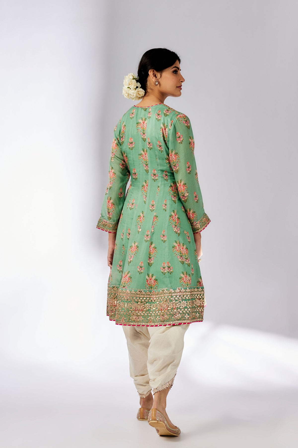 Mint Ekta Kurta Dhoti Set