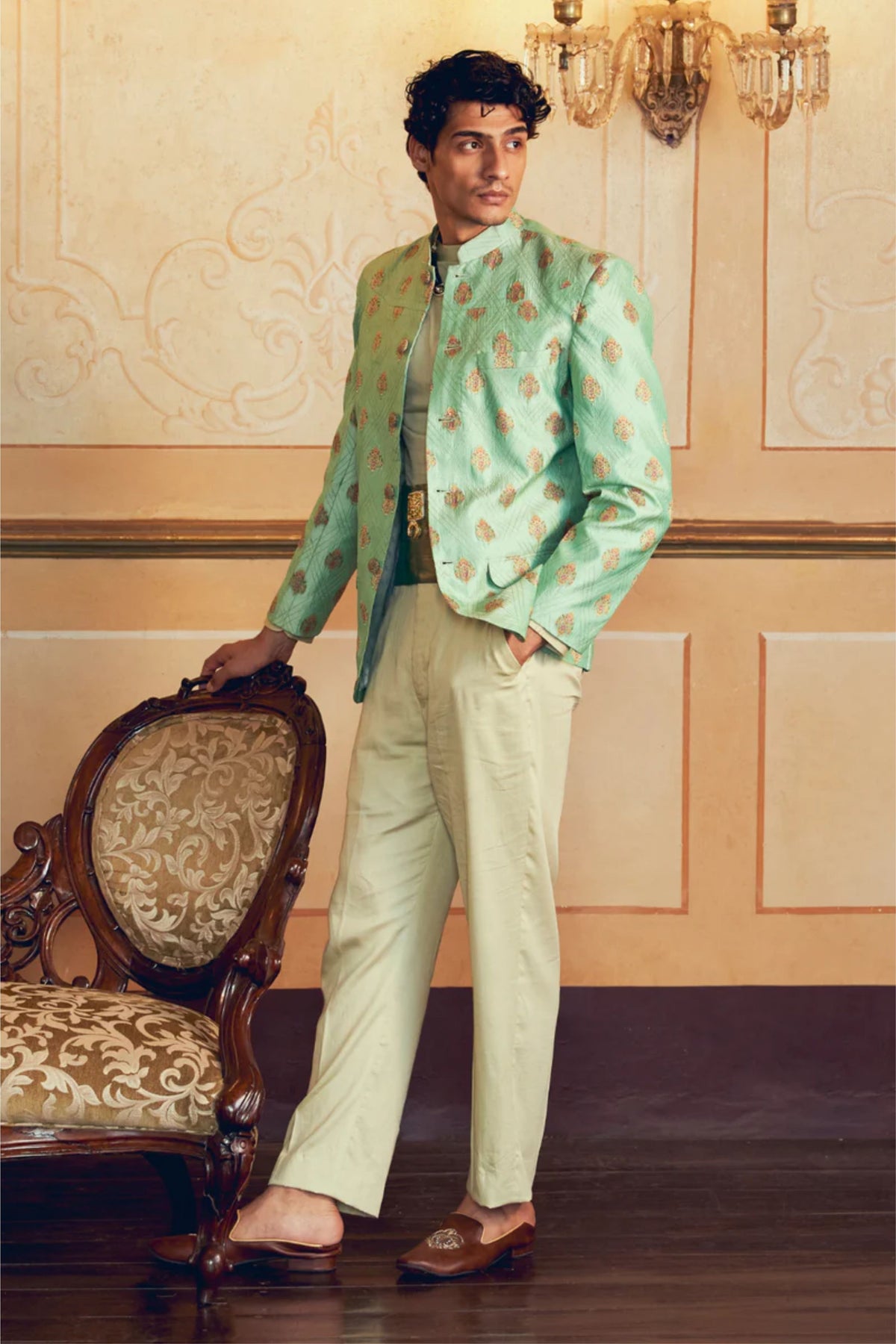 Green Nehru Jacket