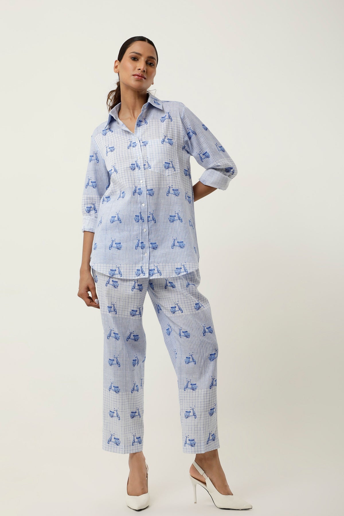 Cobalt Scooter Printed Co-ord Set