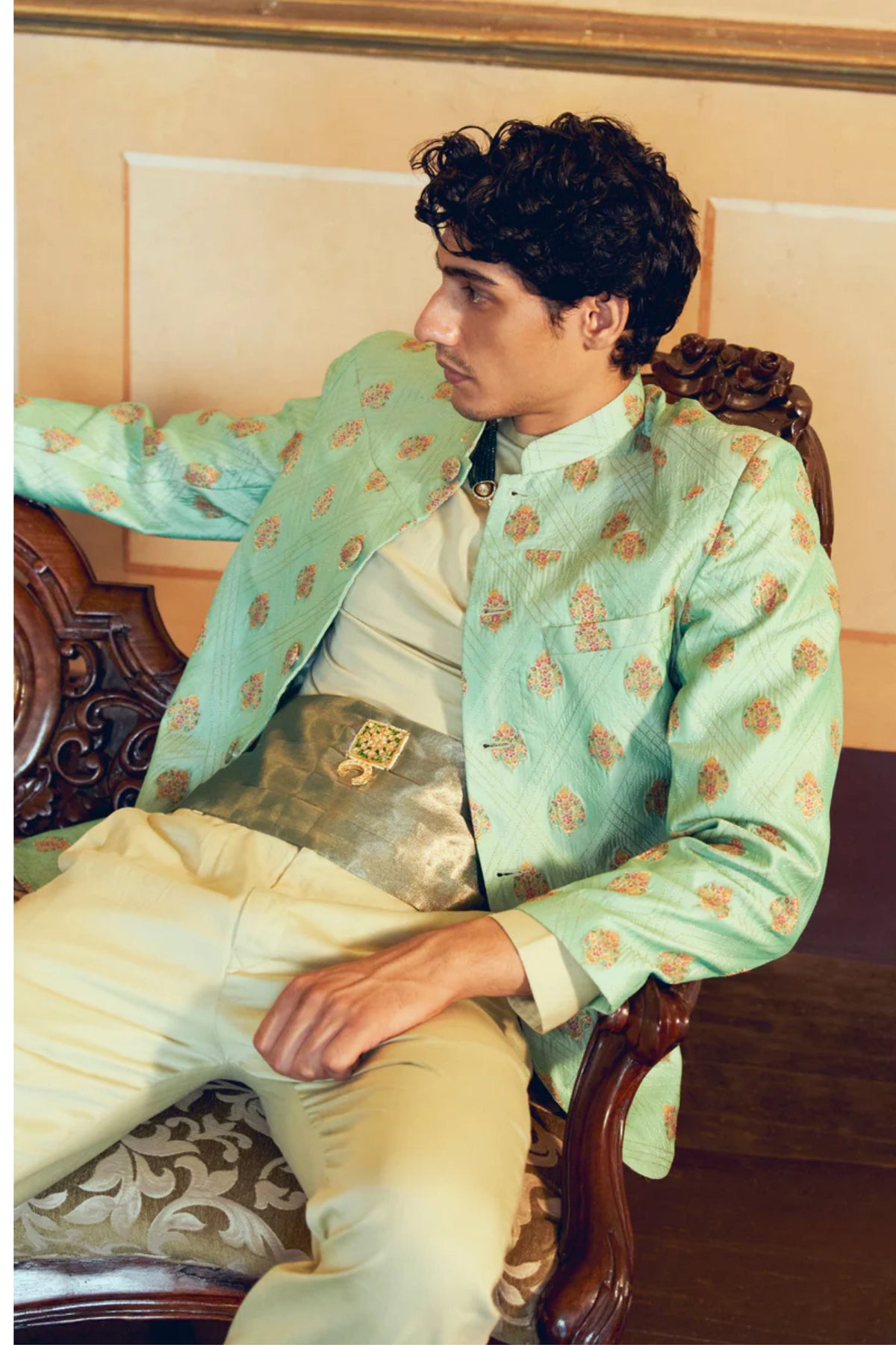 Green Nehru Jacket