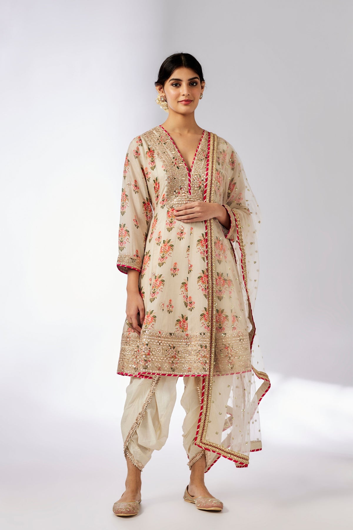 Ivory Ekta Kurta Dhoti Set