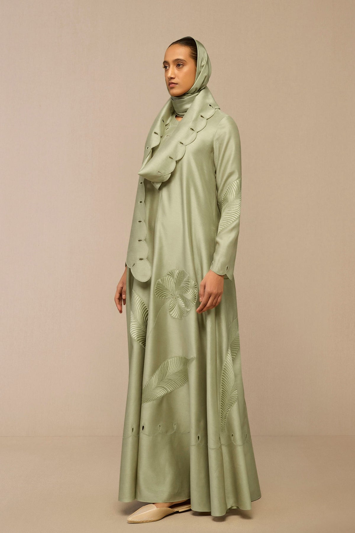 Pista Green Zainat Dress