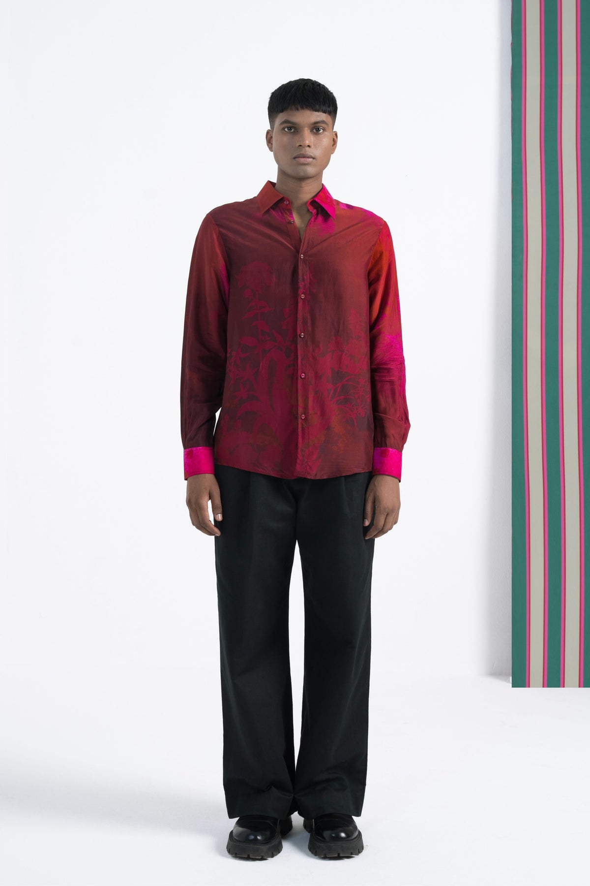 Romeo Wine Silk Shirt