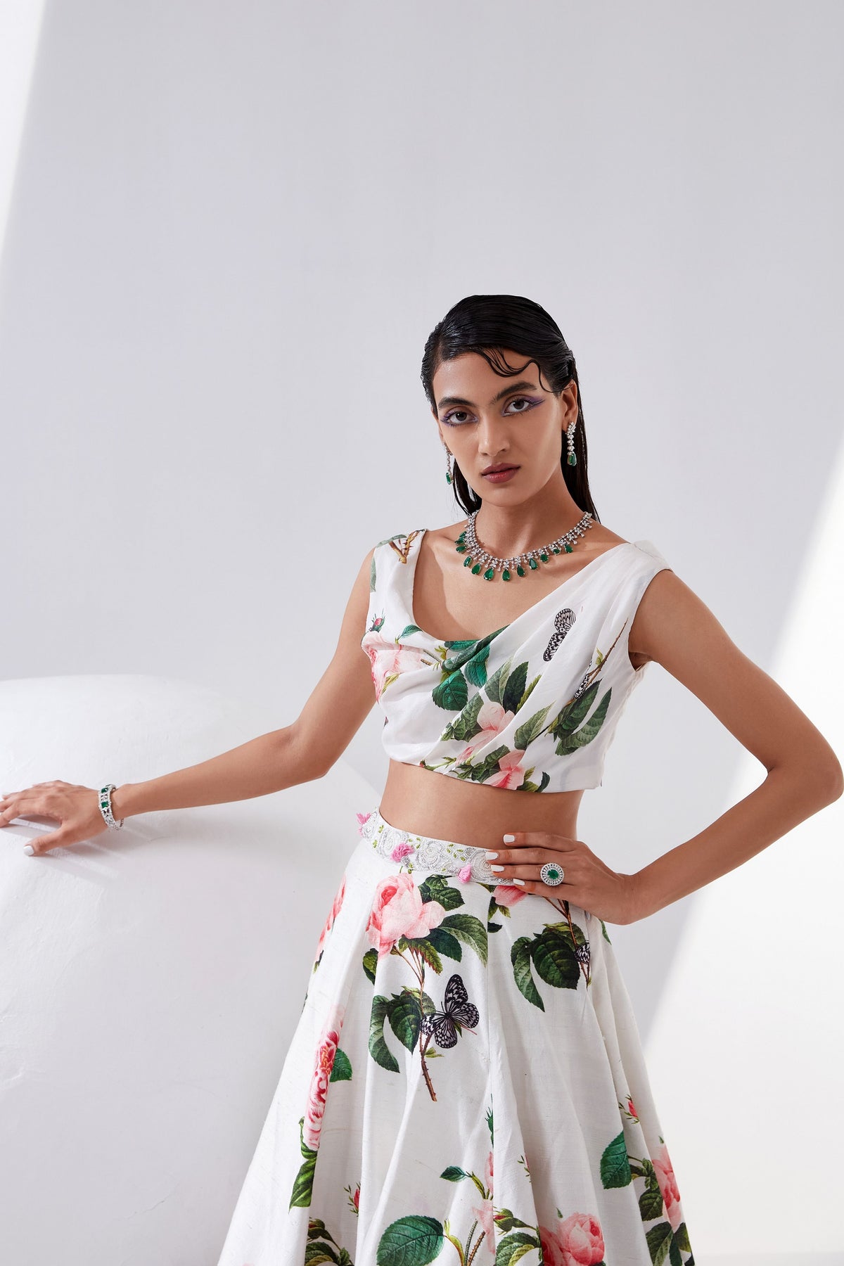 Peony Floral Lehenga Set