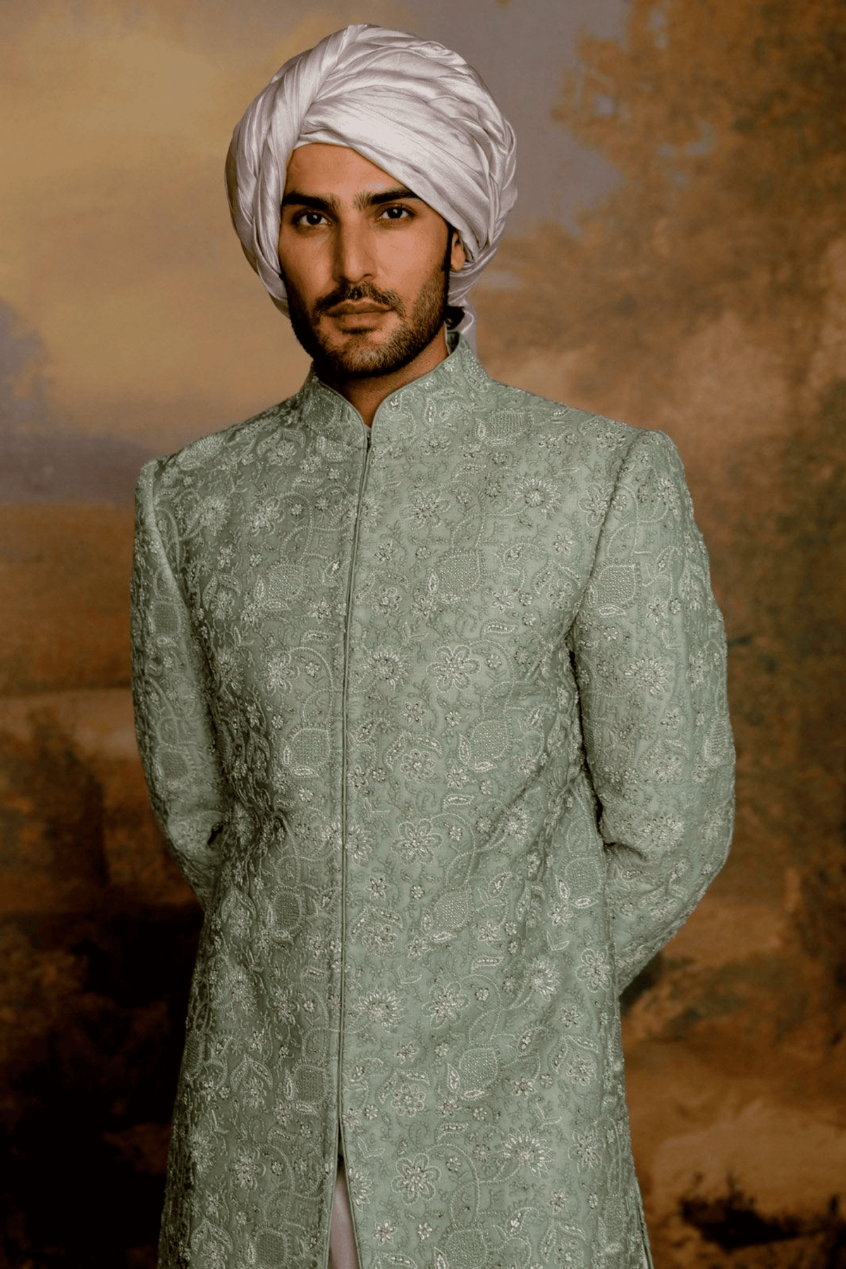 Chikankari Sherwani Set