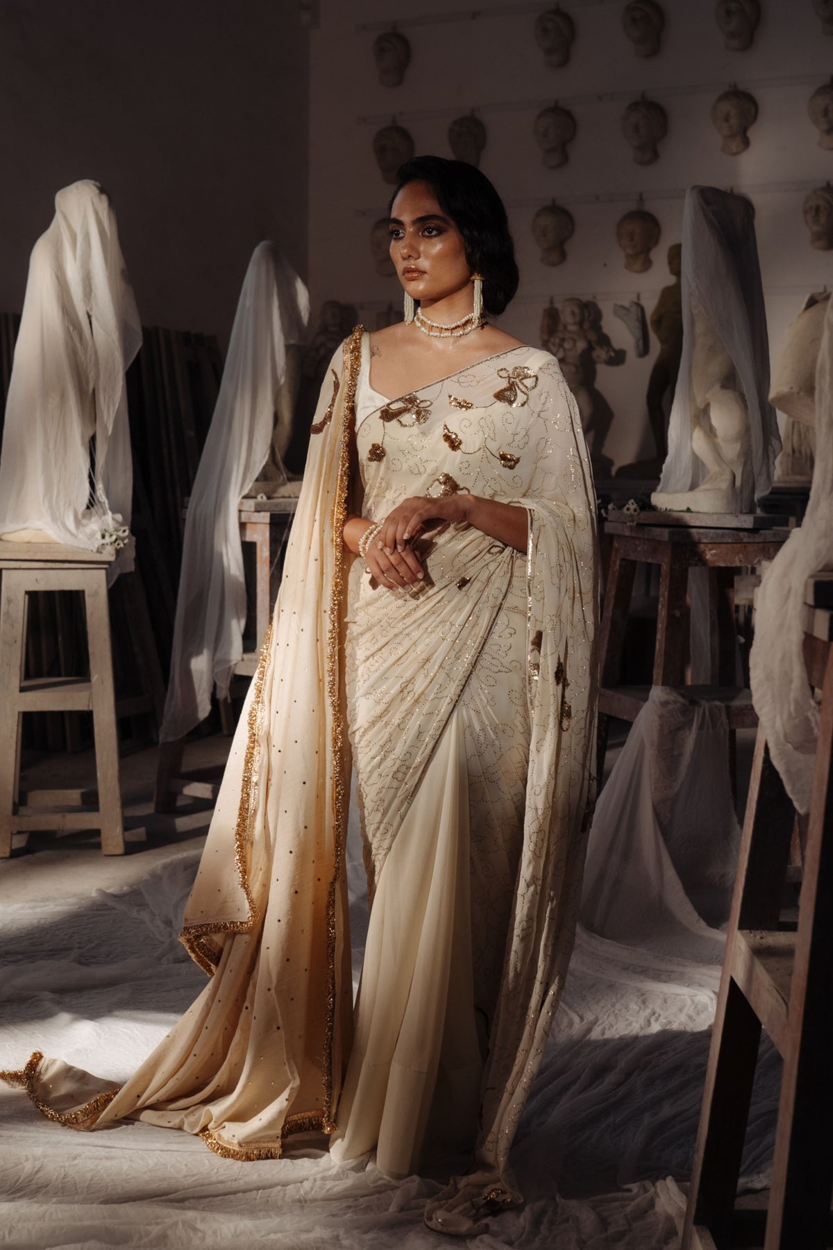 Cocoon Ivory Saree