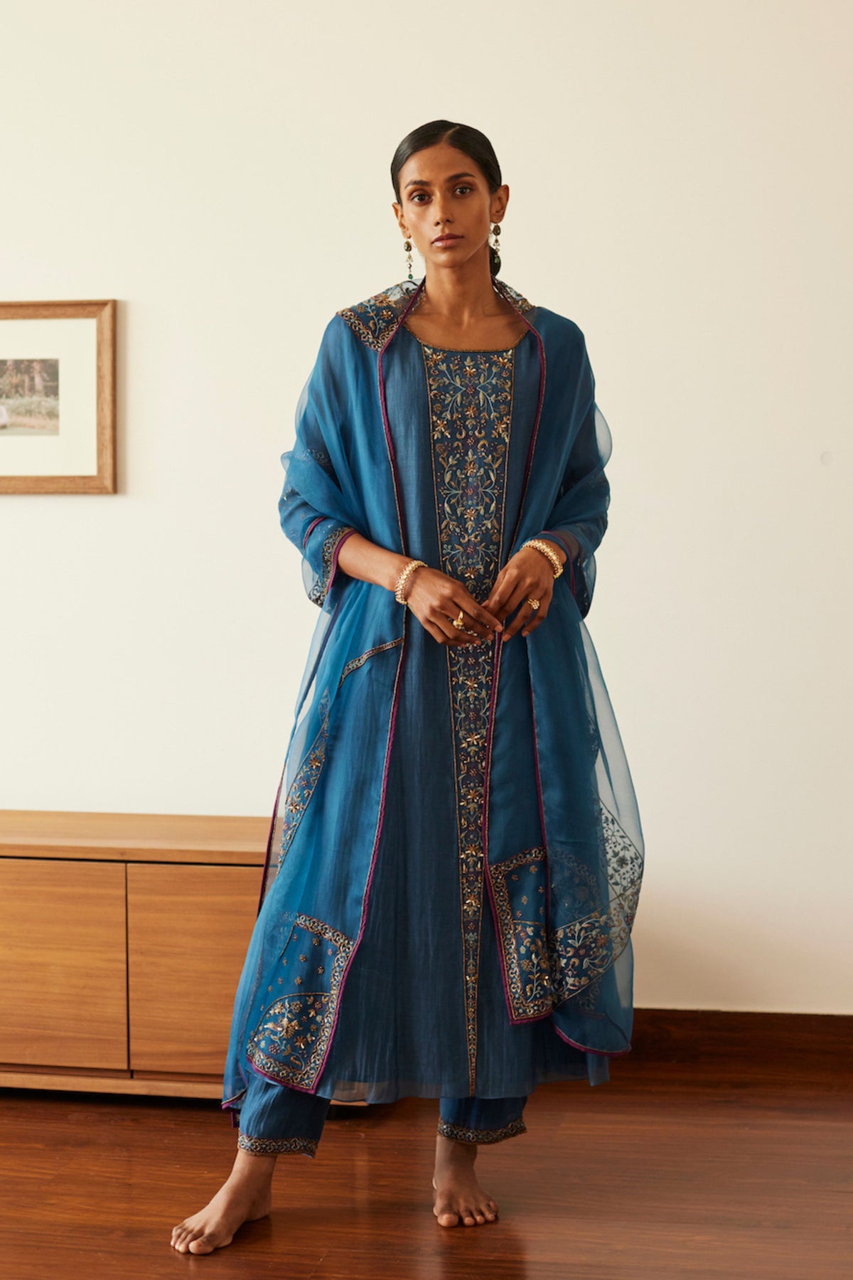 Blue Adree Kurta Set