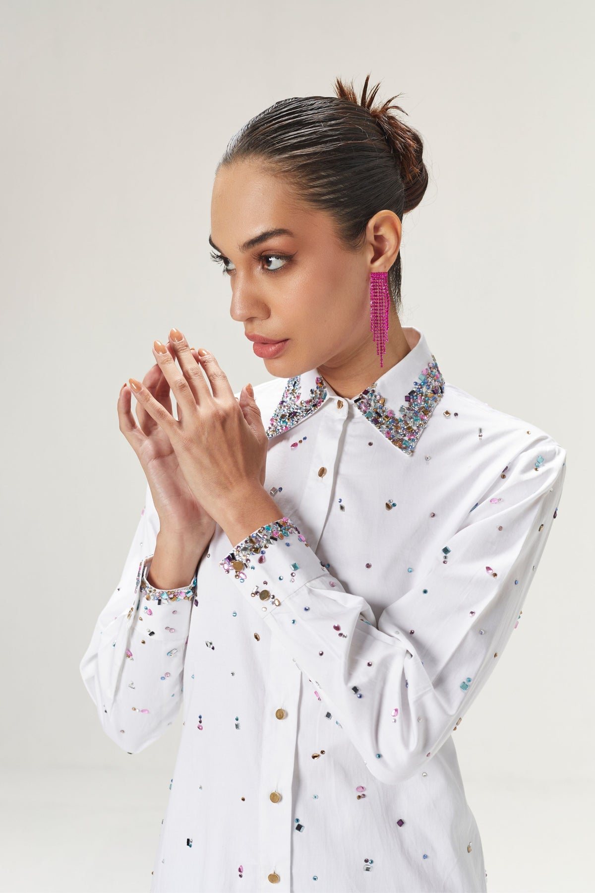 Multi Color Swarovski Shirt