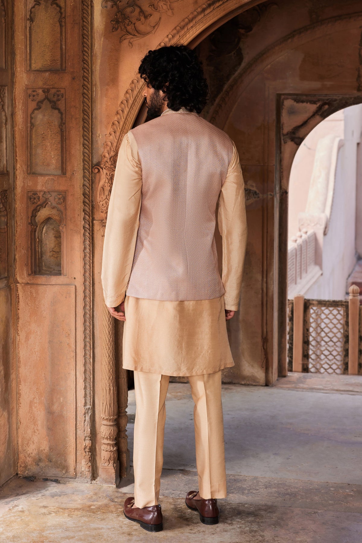 Ibaadat Silk Nehru Jacket Set