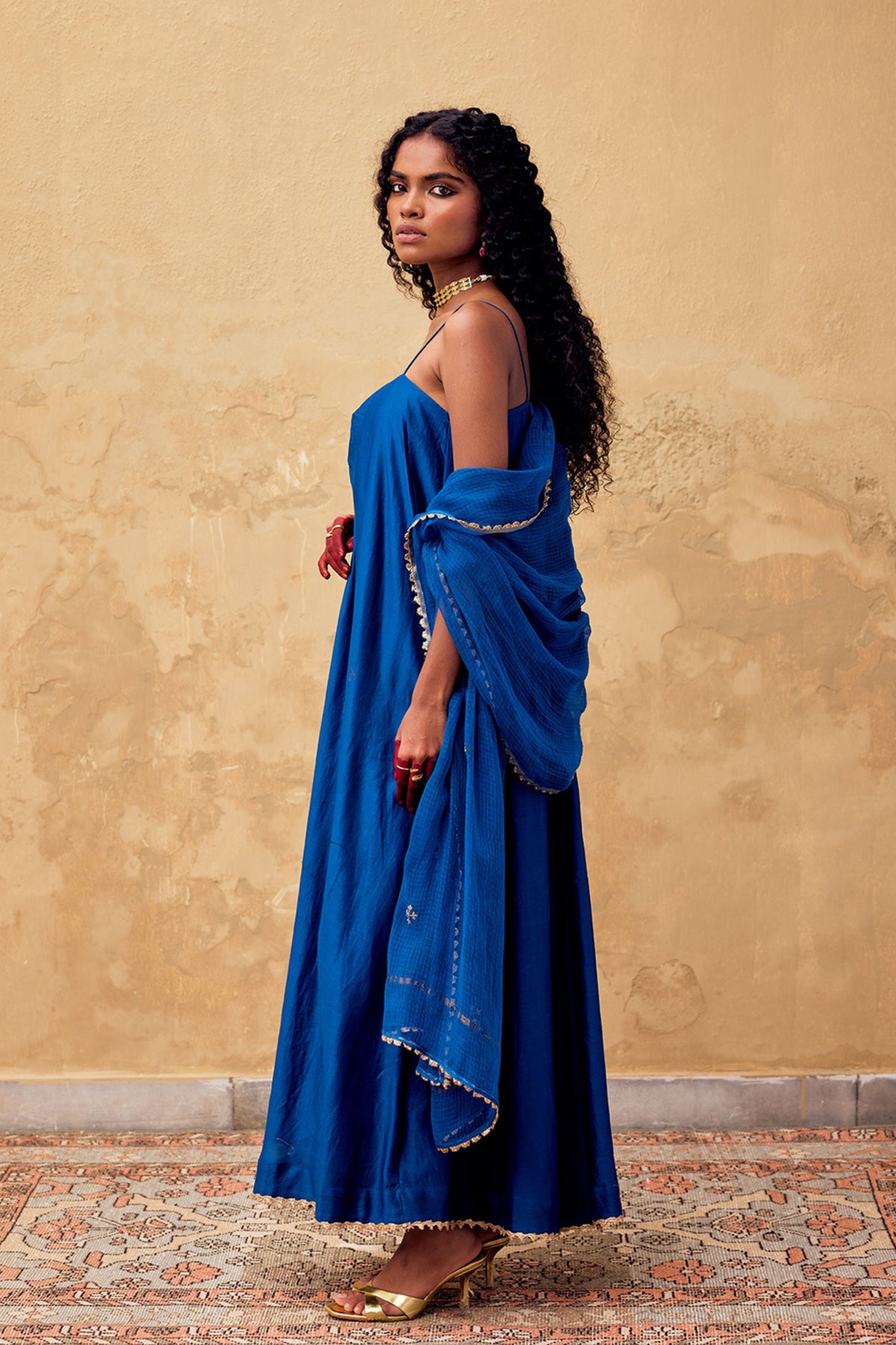 Morni Dupatta in Blue