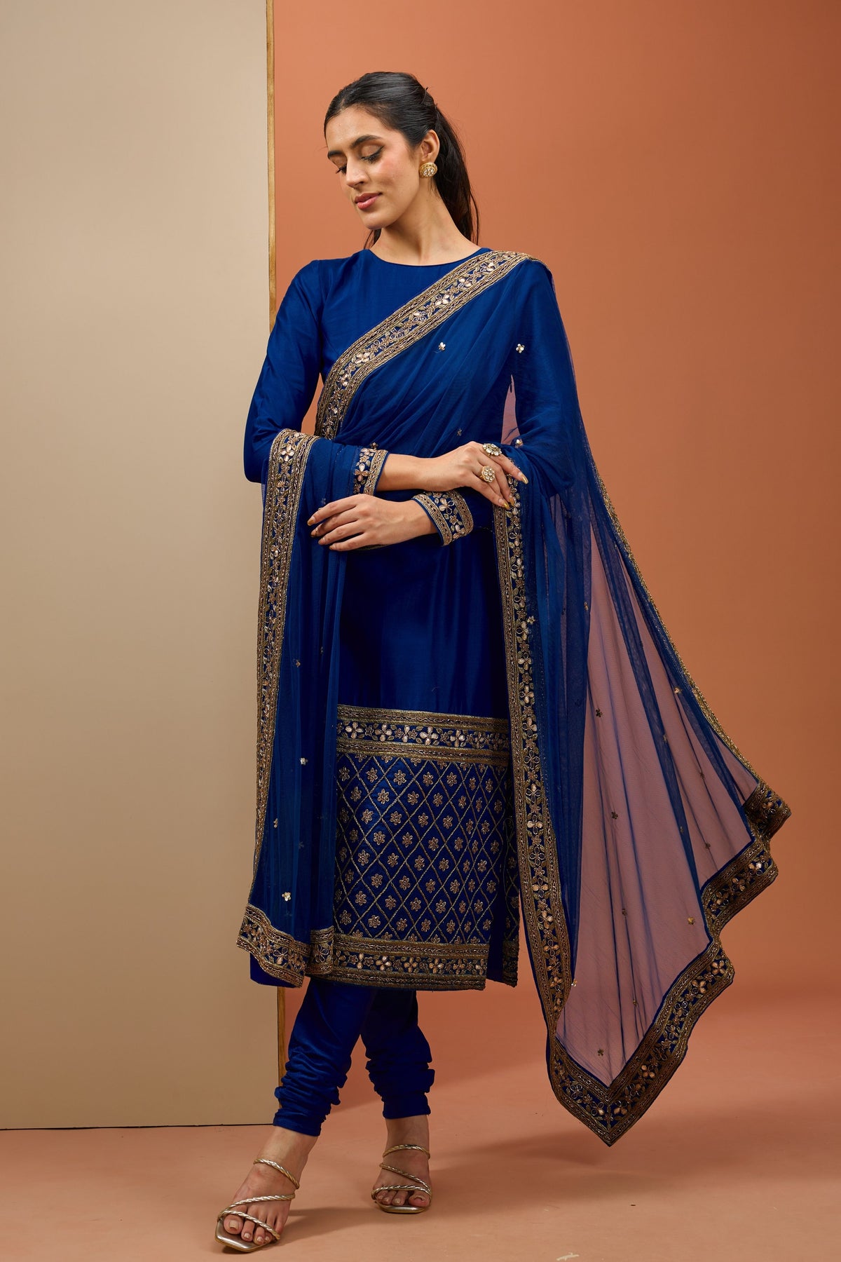 Blue Straight Kurta Set