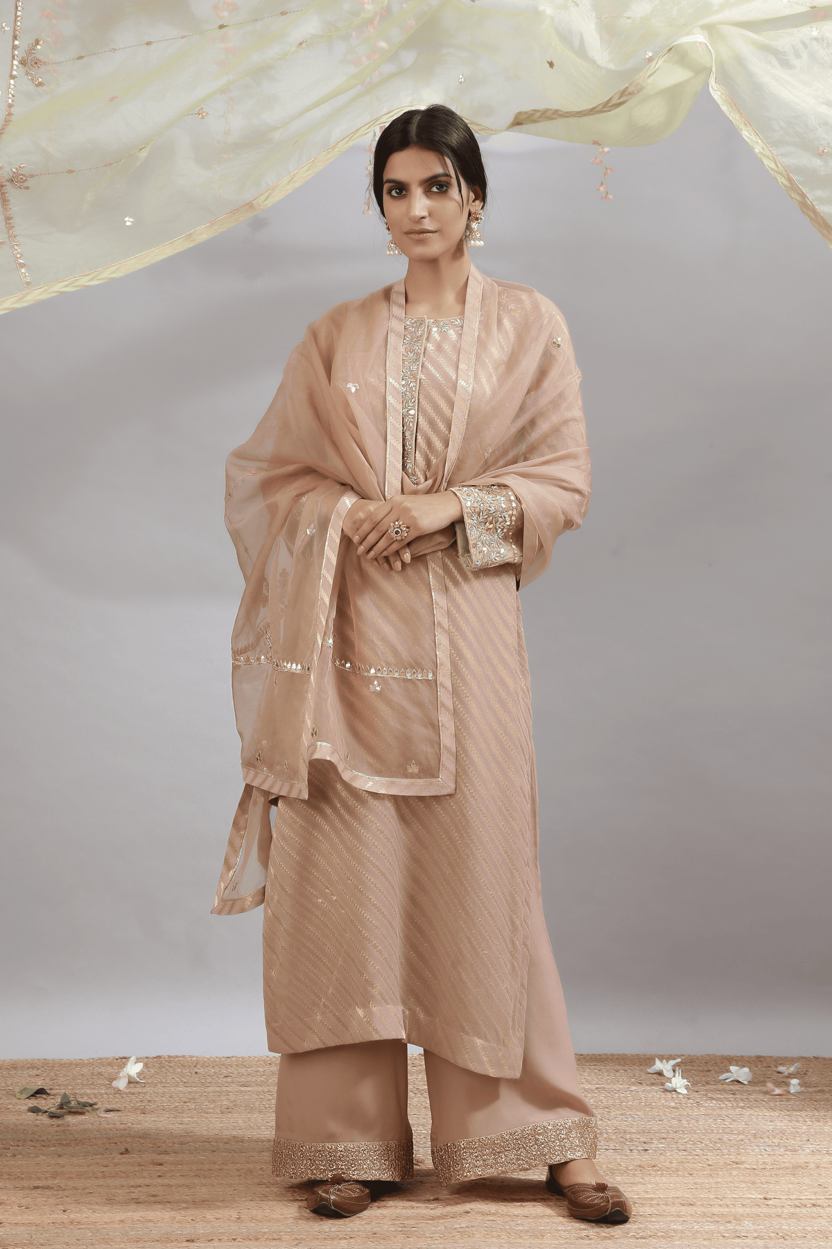 Bhumi Gottiya Brown Kurta Set