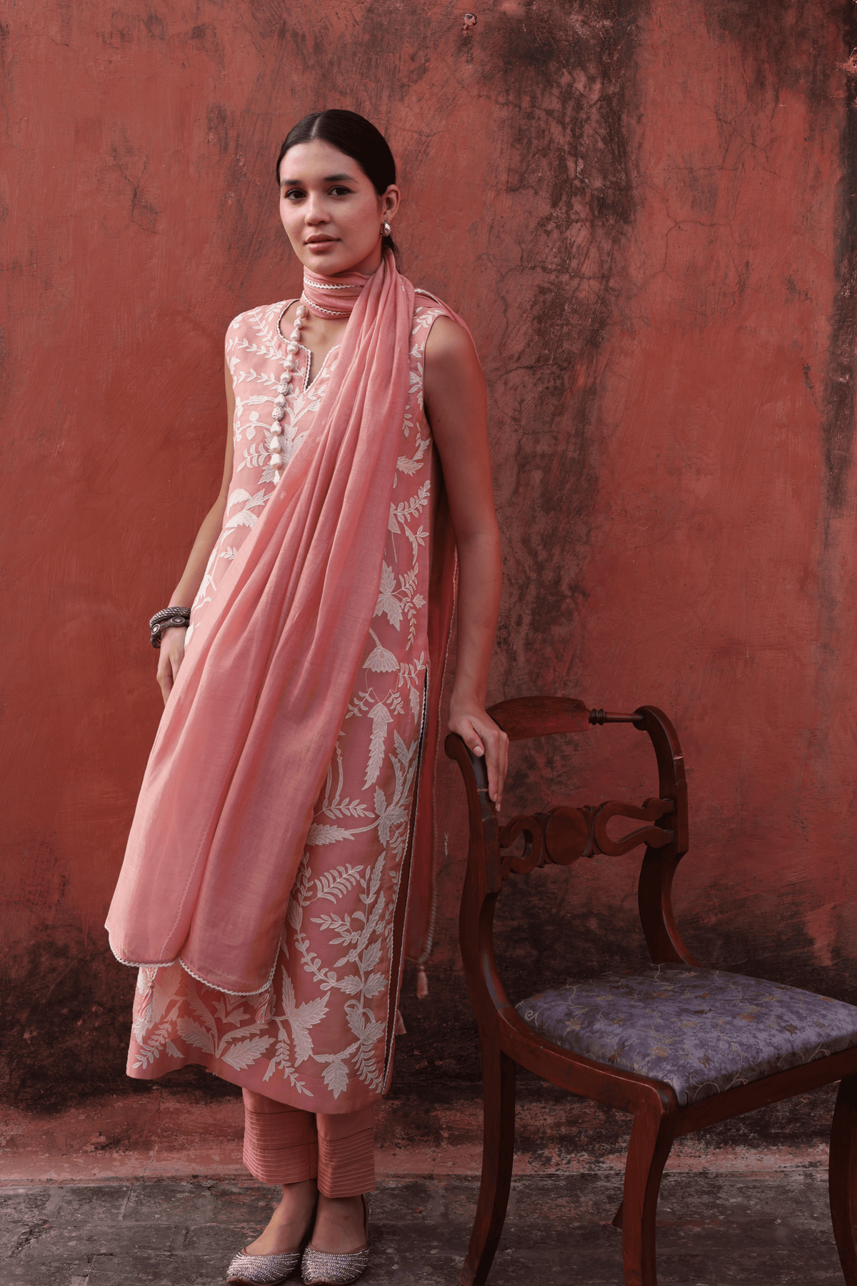 Dust Peach Kurta Set