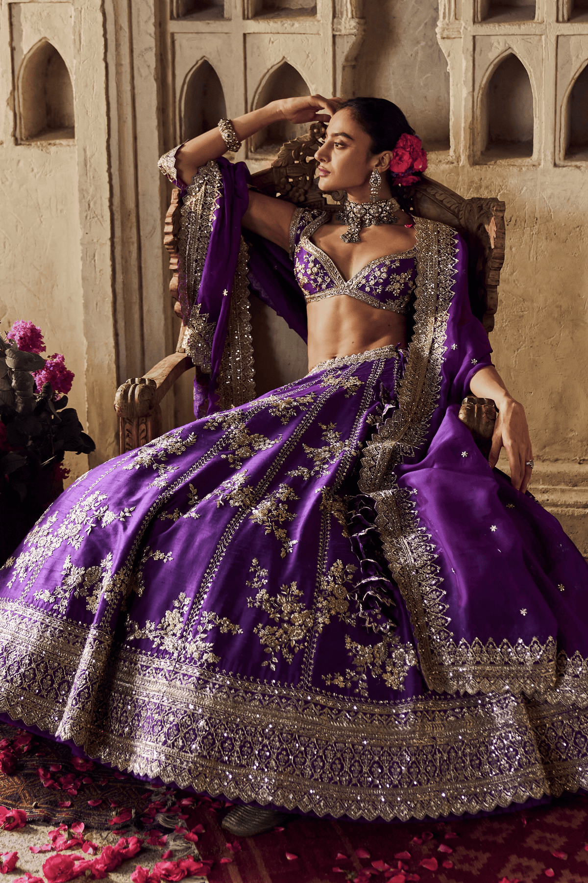 Purple Renuka Lehenga Set