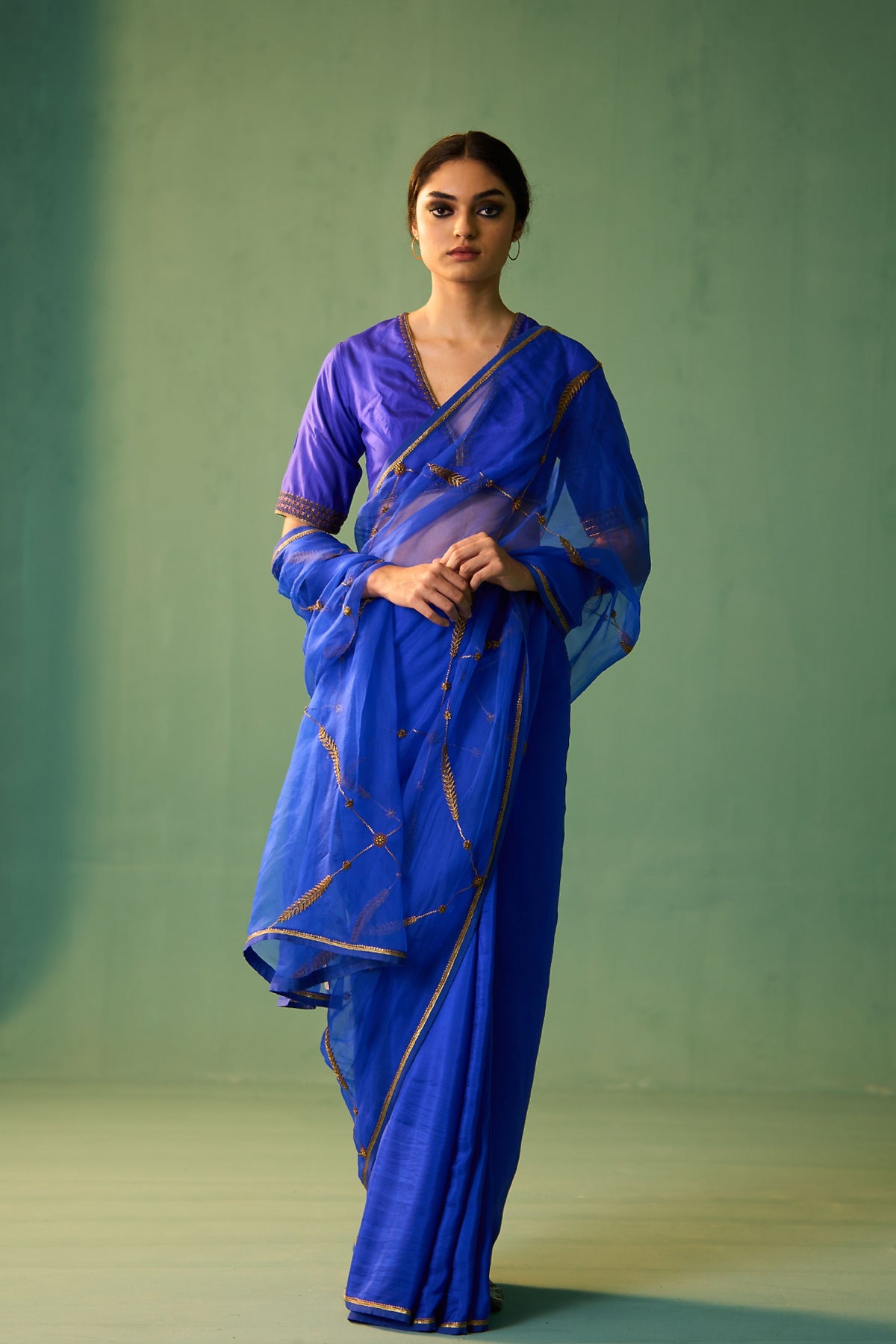 Electric Blue Sabaa Saree