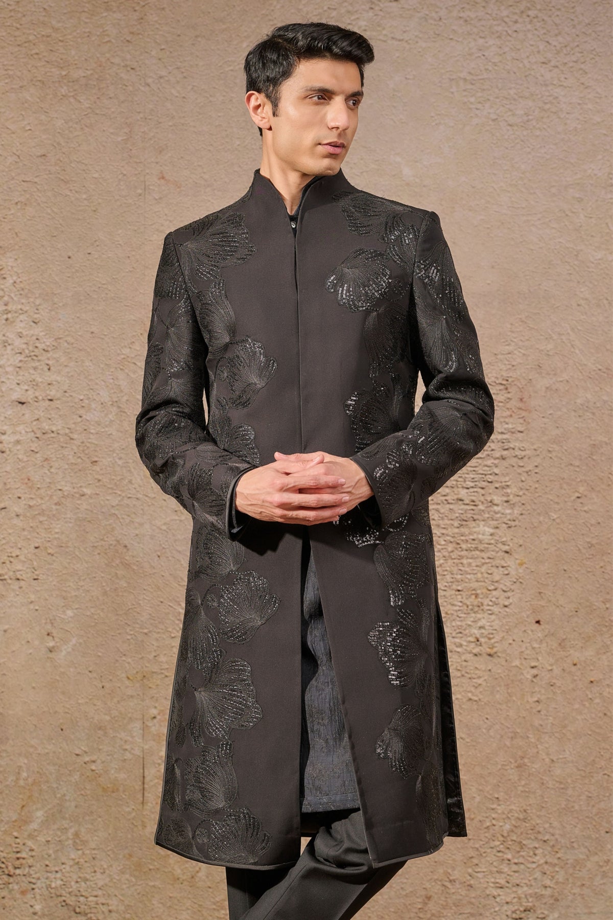 Classic Cocktail Tonal Sherwani