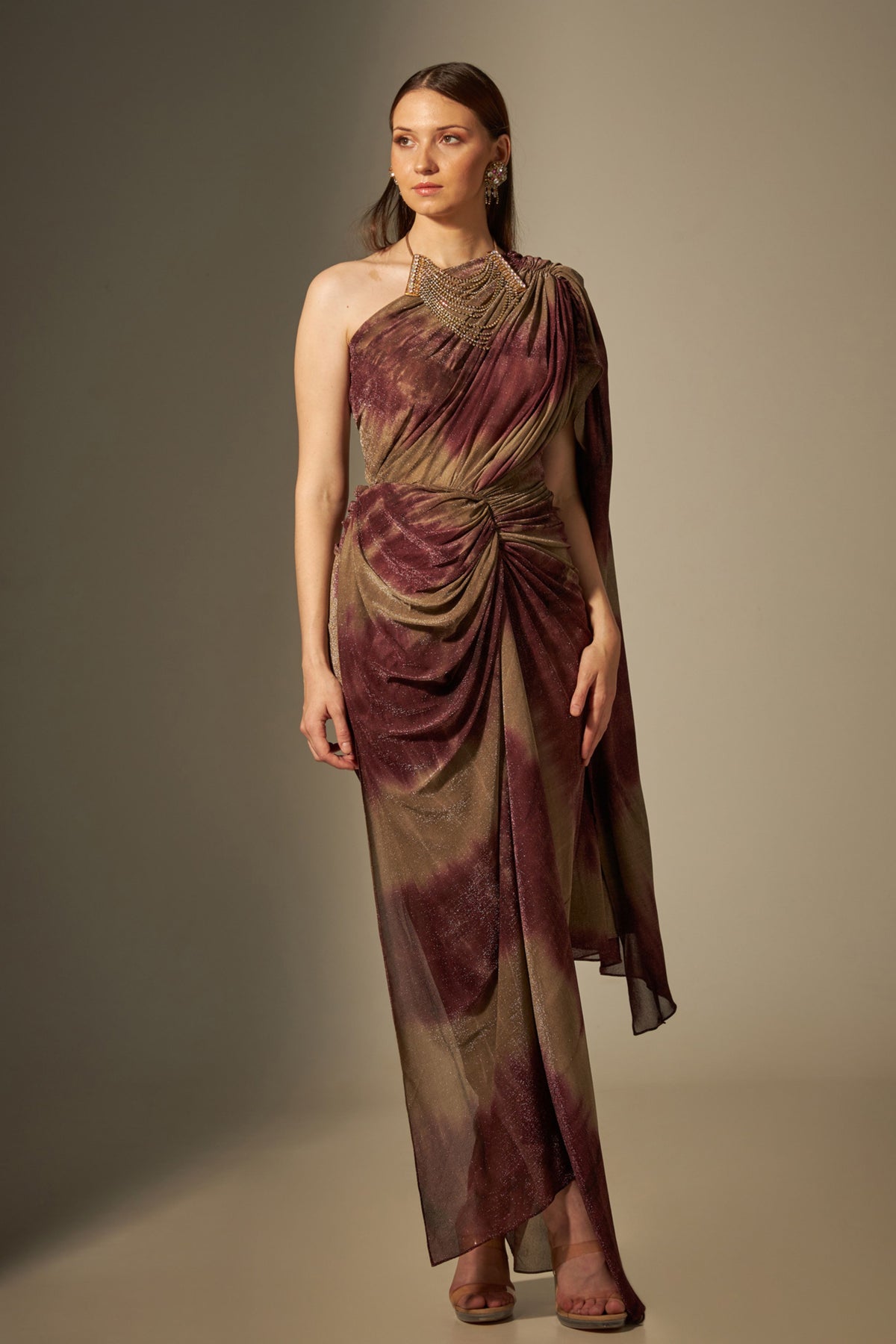 Tie-dyed Gown Saree