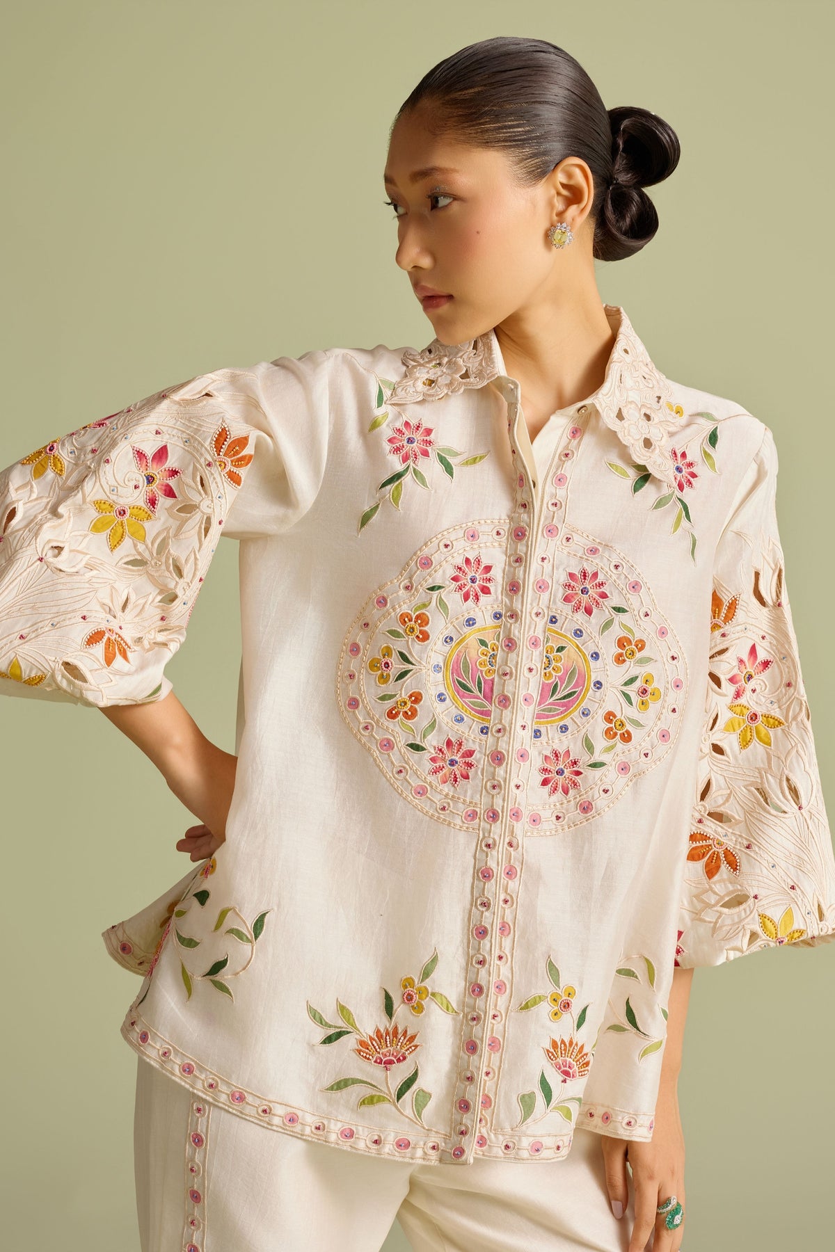 Ivory Applique Shirt