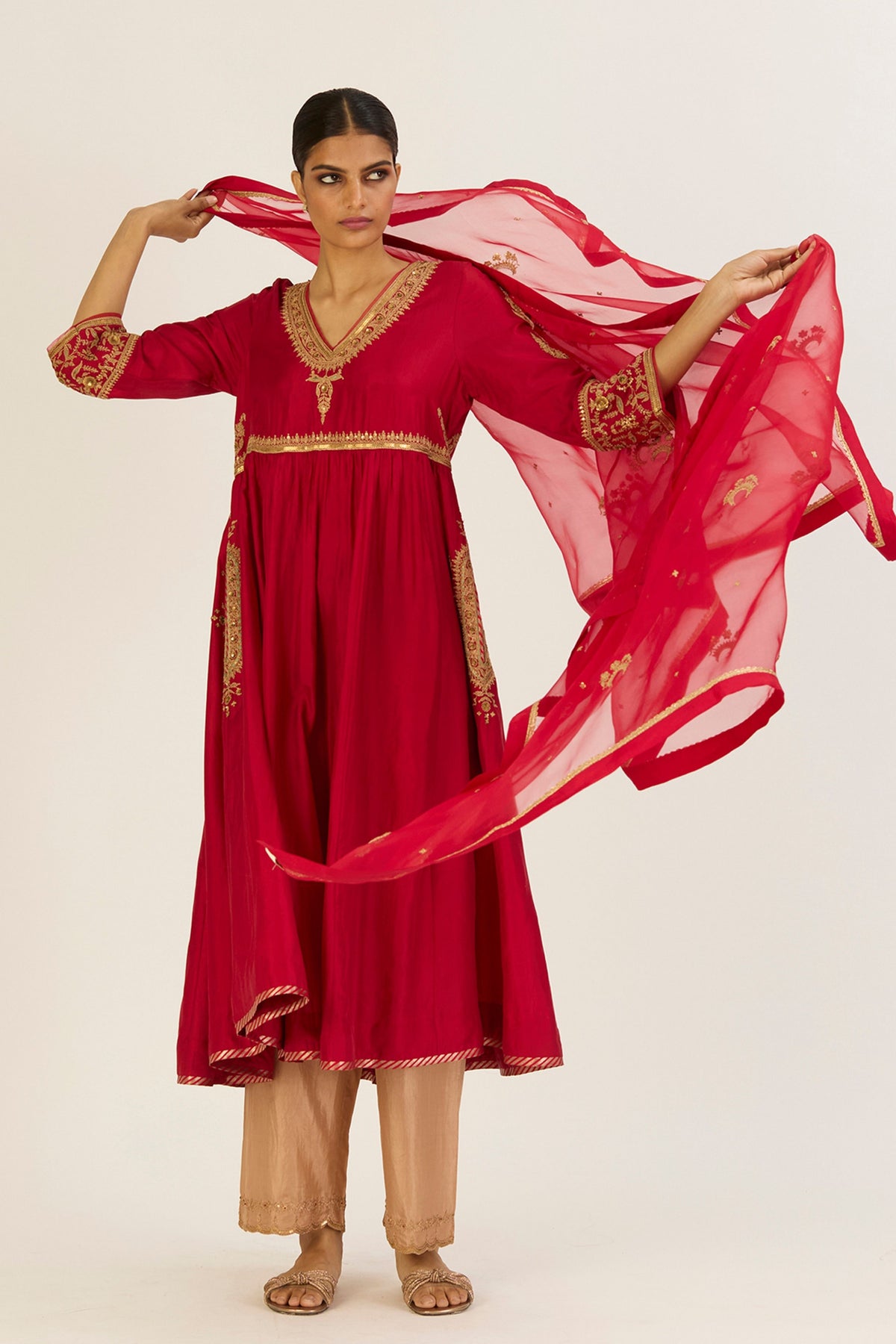 Ajanta Red Dupatta