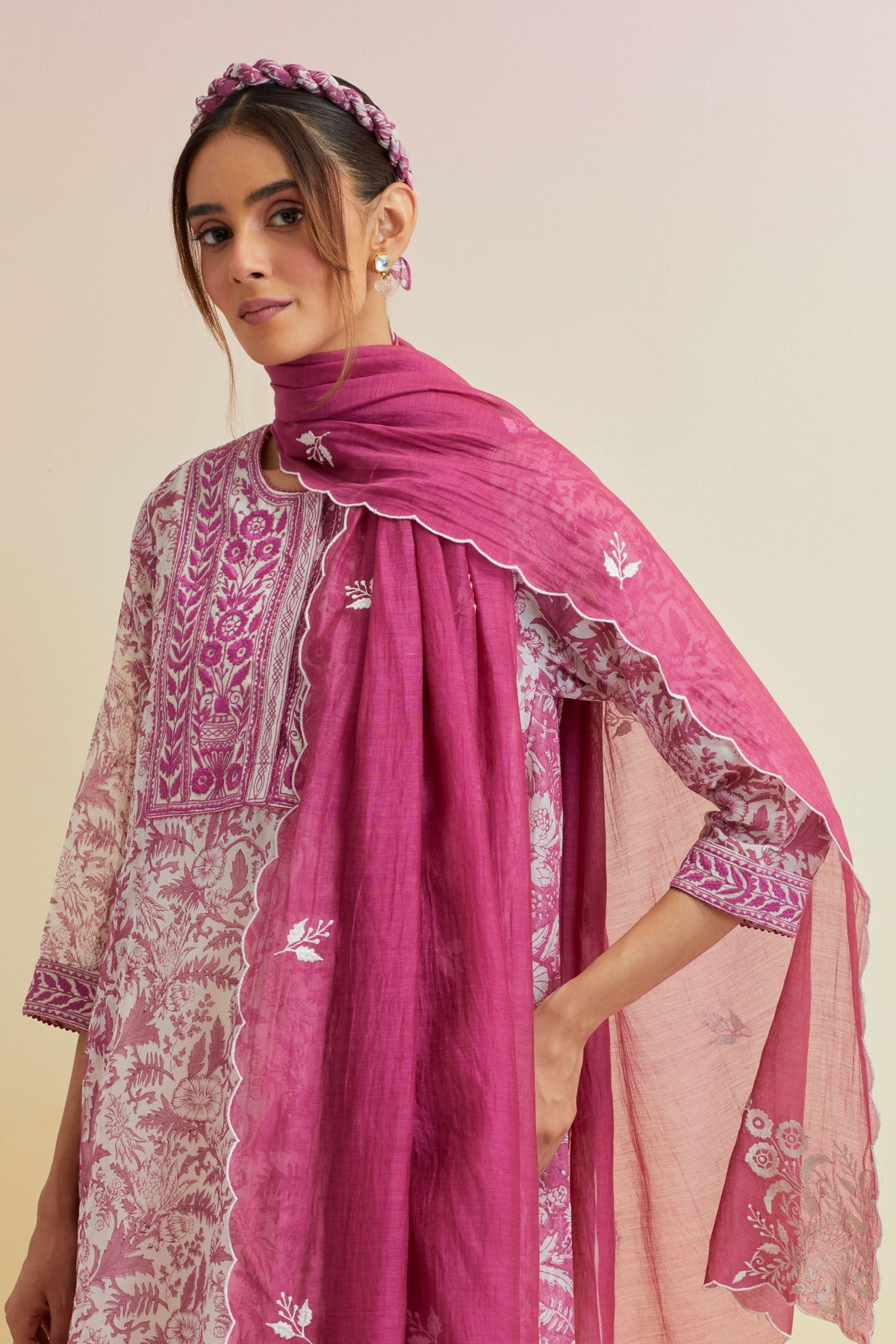 Orchid Pink A-line Kurta Set