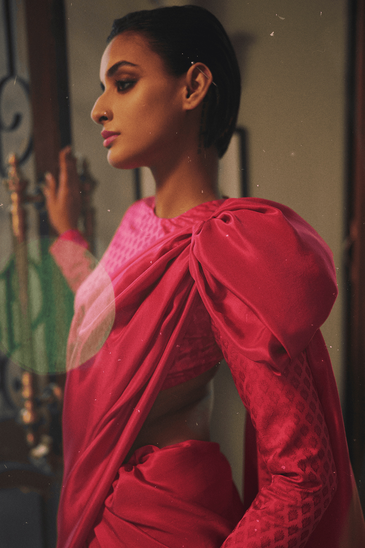 Handwoven Flamingo Pink Saree