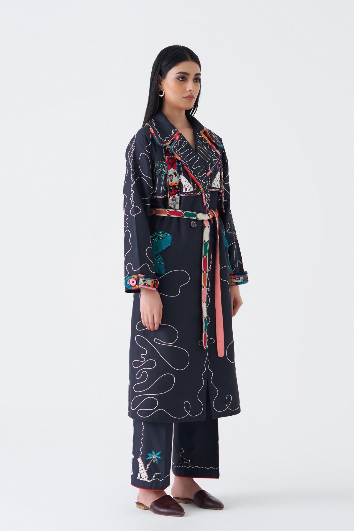 Carbon Coba Structured Long Trench