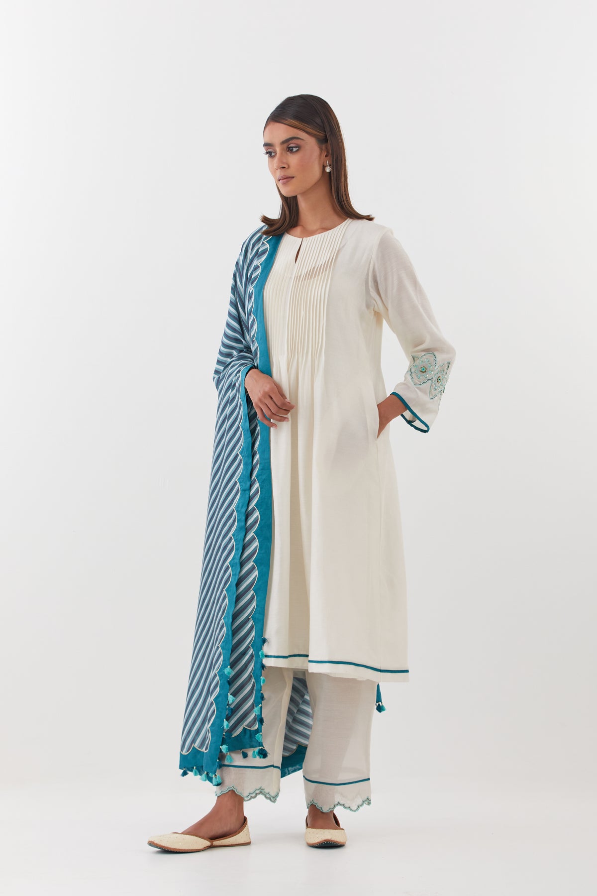 Kusum Chanderi Silk Kurta Set