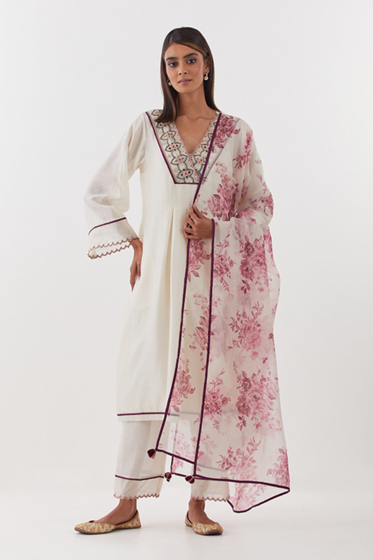 Abha Ivory Kurta Set