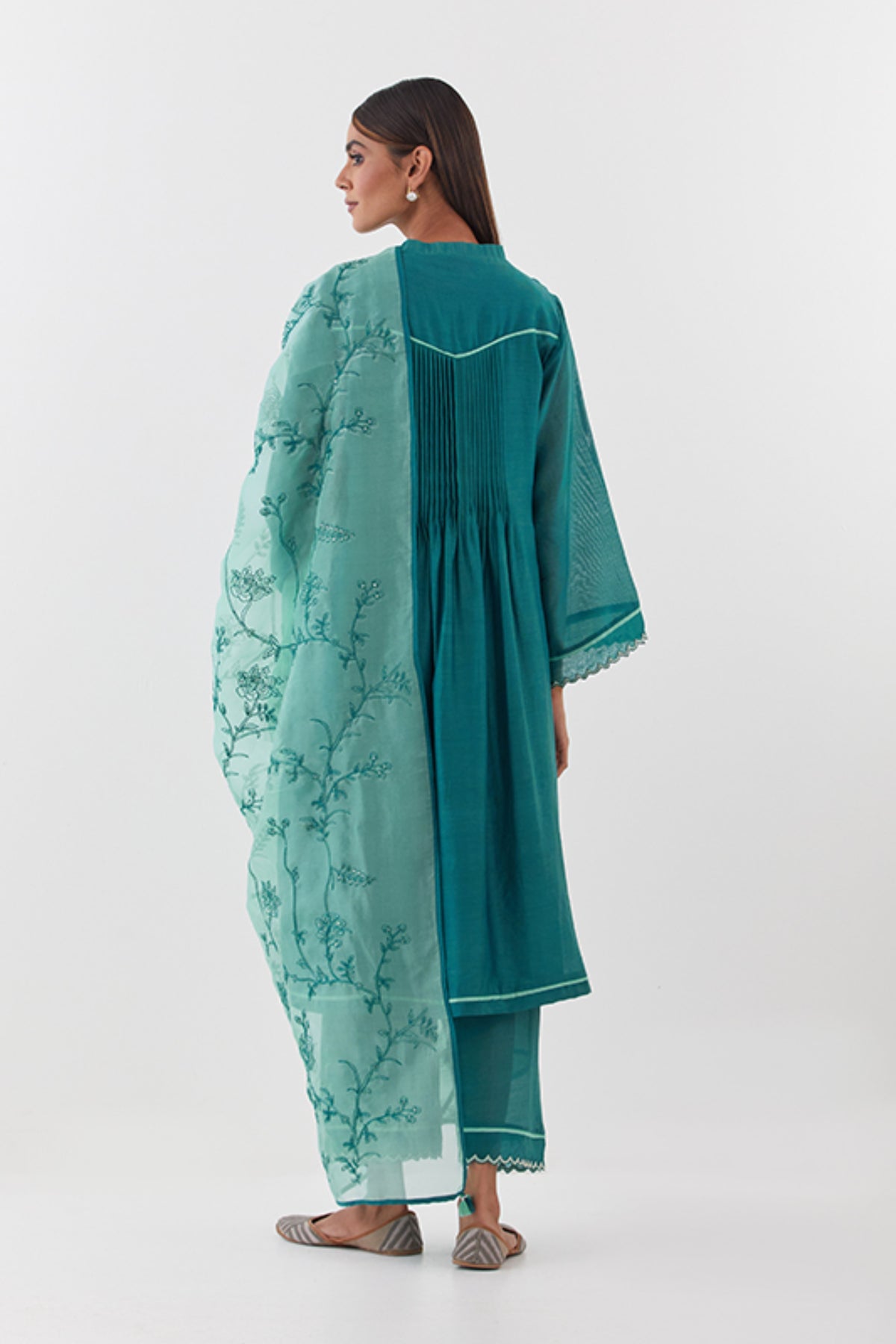 Baghban Teal Kurta Set