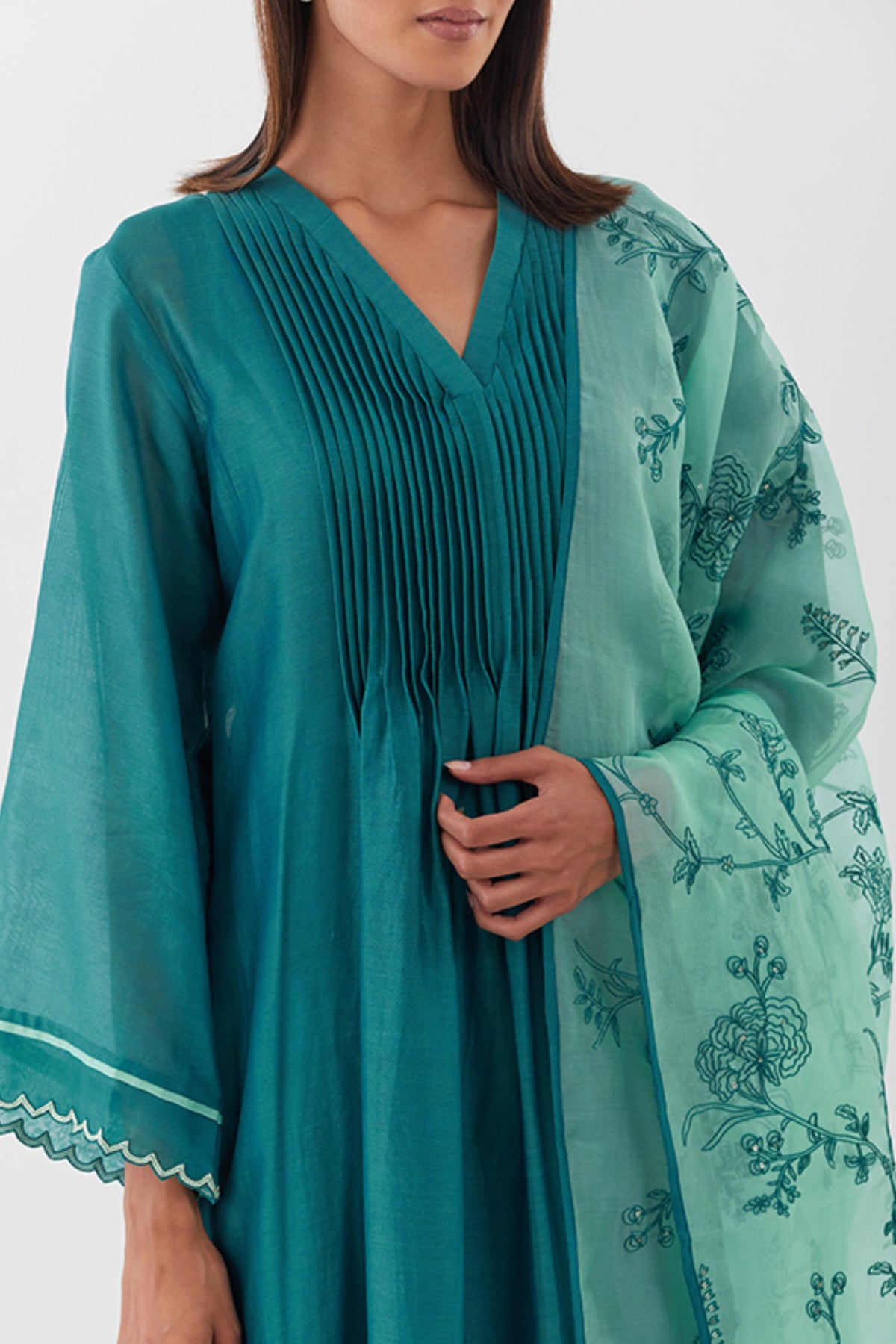 Baghban Teal Kurta Set