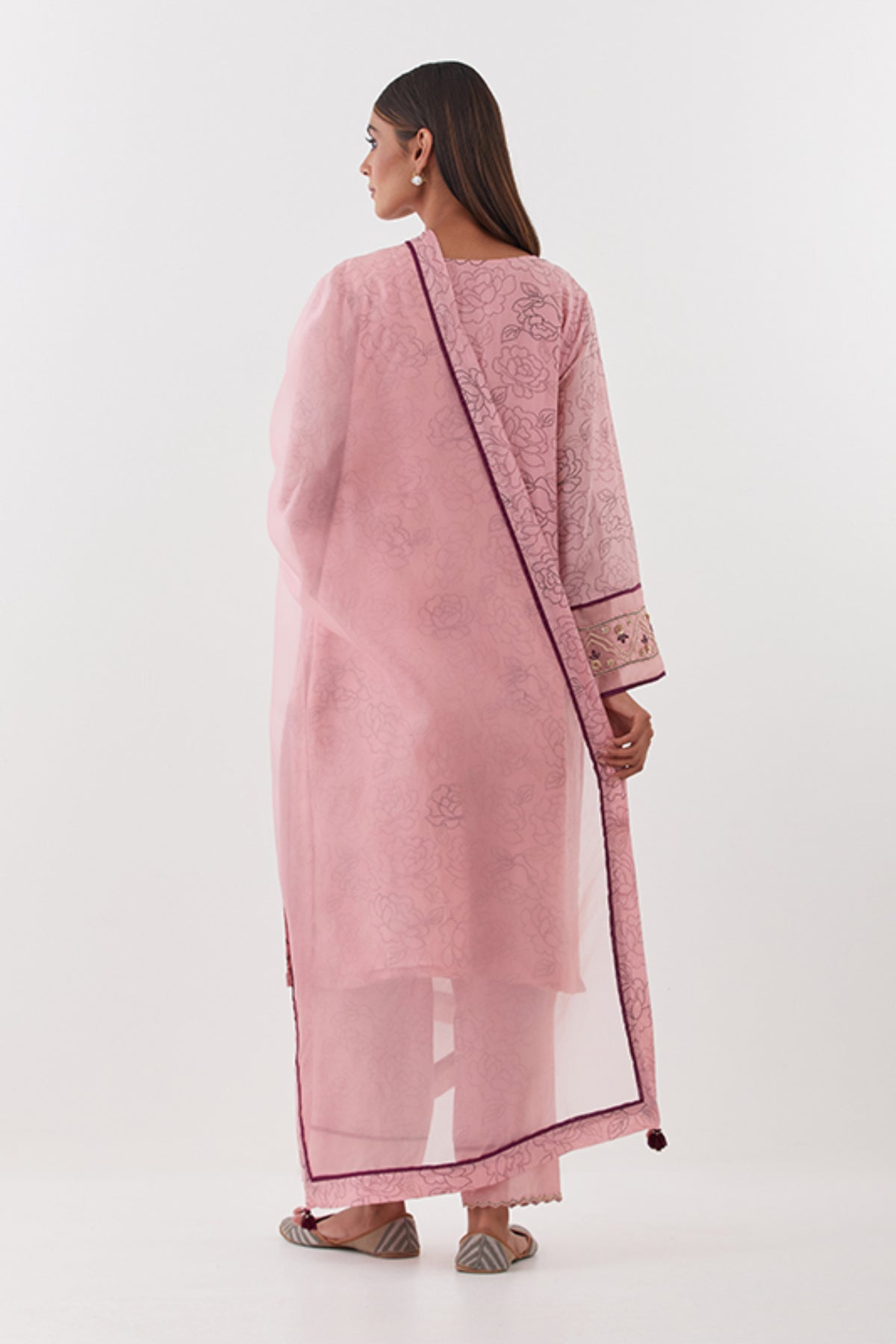 Gulposh Old Rose Kurta Set