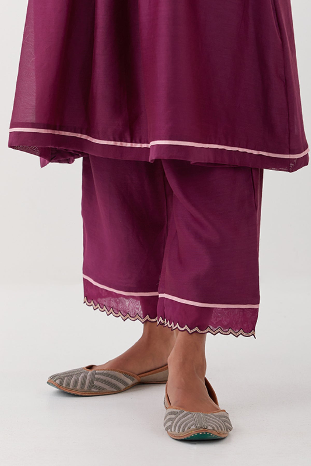 Baghban Wine Kurta Set