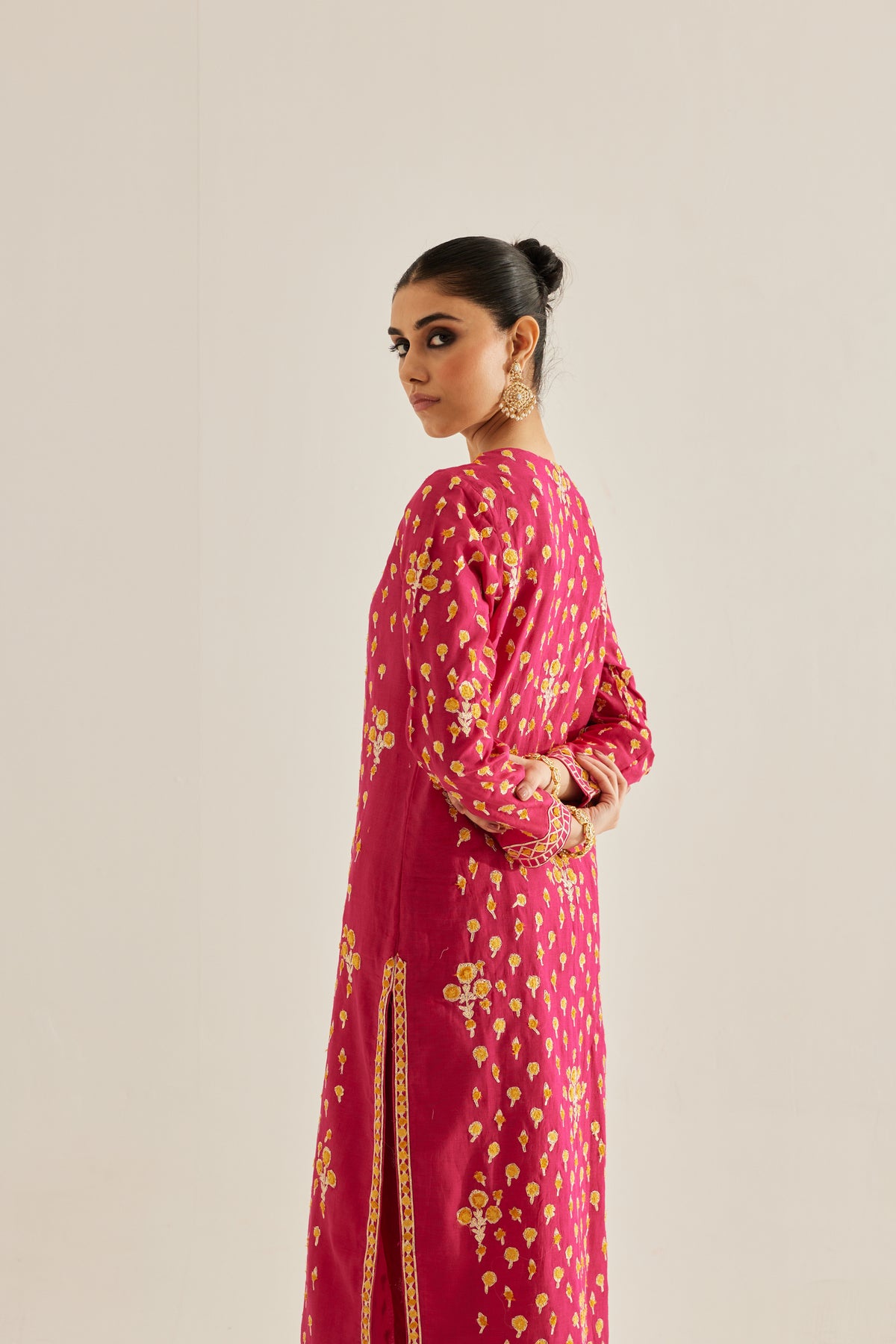 Gota and Thread Embroidered Kurta Set