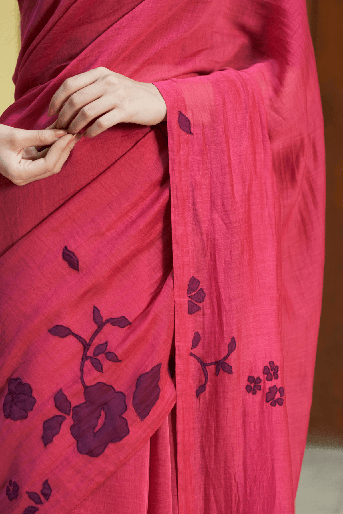 Rouge Floral Saree Set