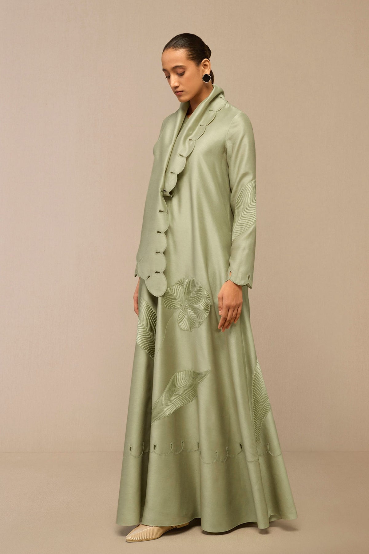 Pista Green Zainat Dress