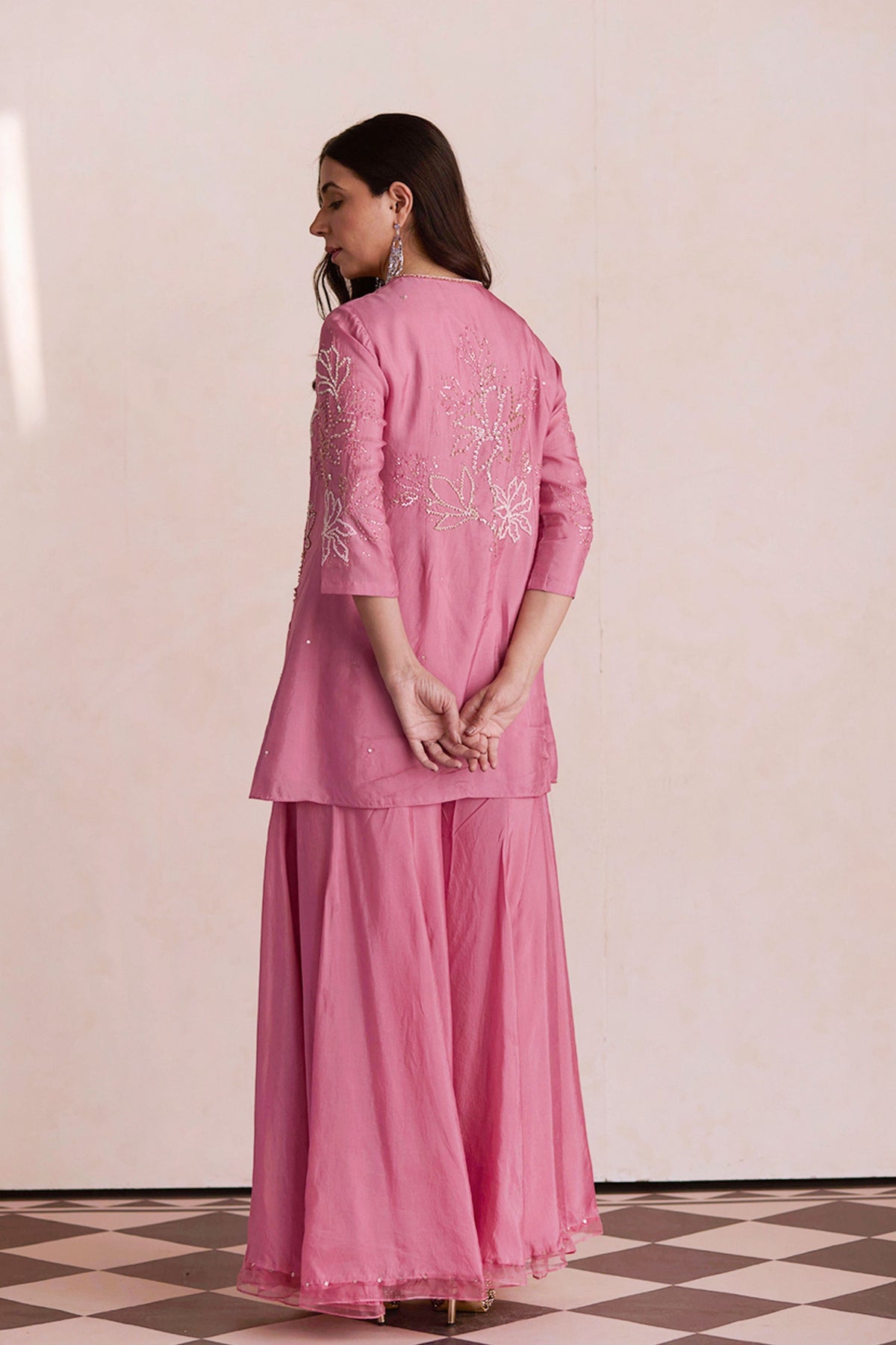 Rose Pink Sharara Set